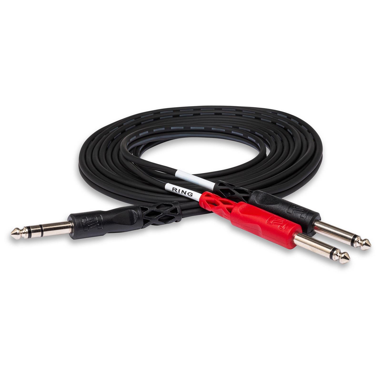 Hosa Insert Cable, 1/4 in TRS to Dual 1/4 in TS, 3 m