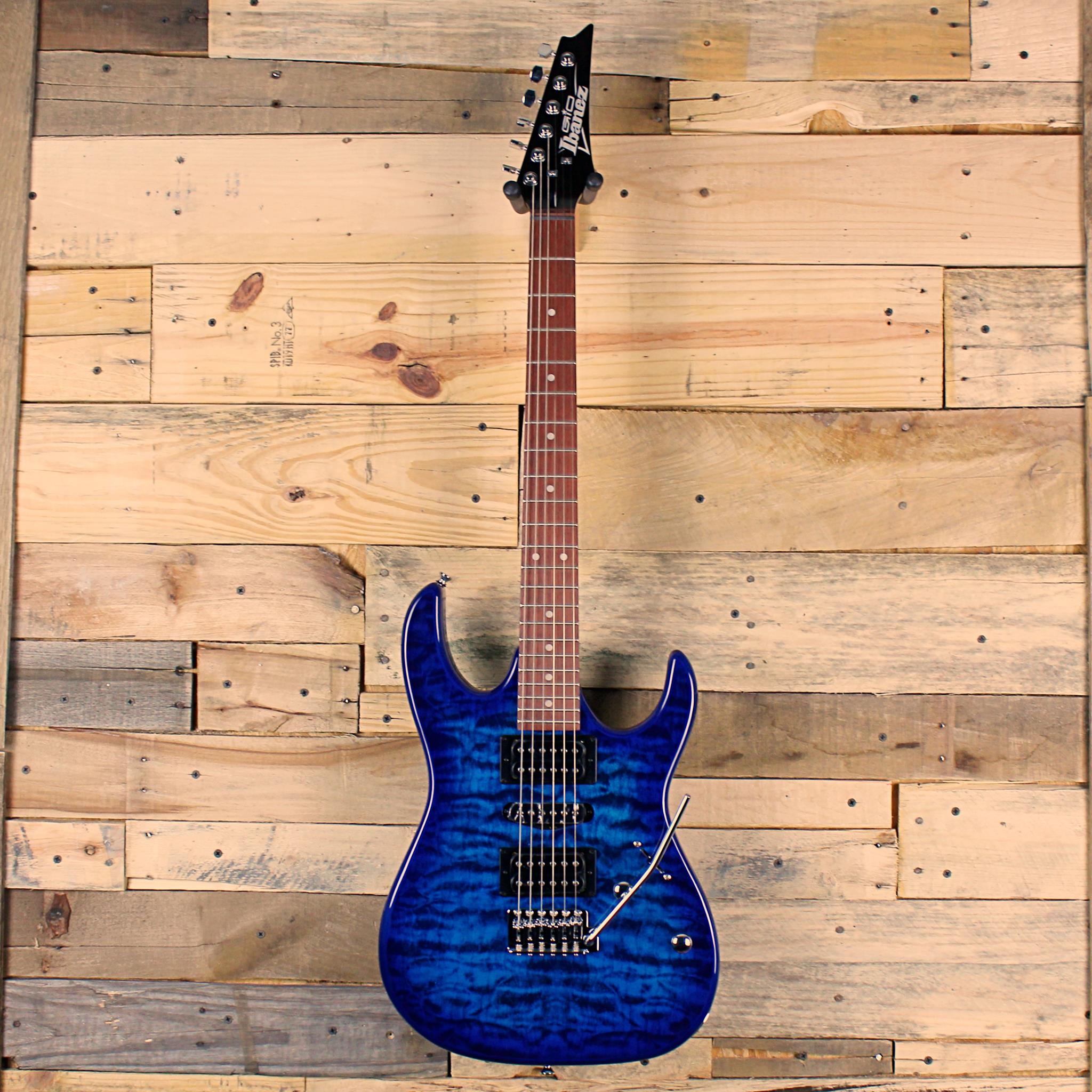 Ibanez - Grx70qa - - Transparent Blue Burst Guitare Electrique 