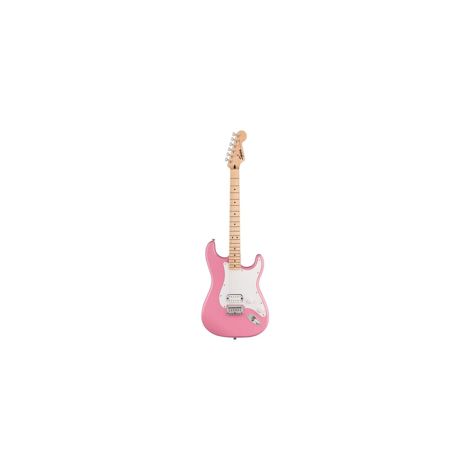 Squier Sonic Stratocaster HT H, Maple Fingerboard, White Pickguard, Flash Pink