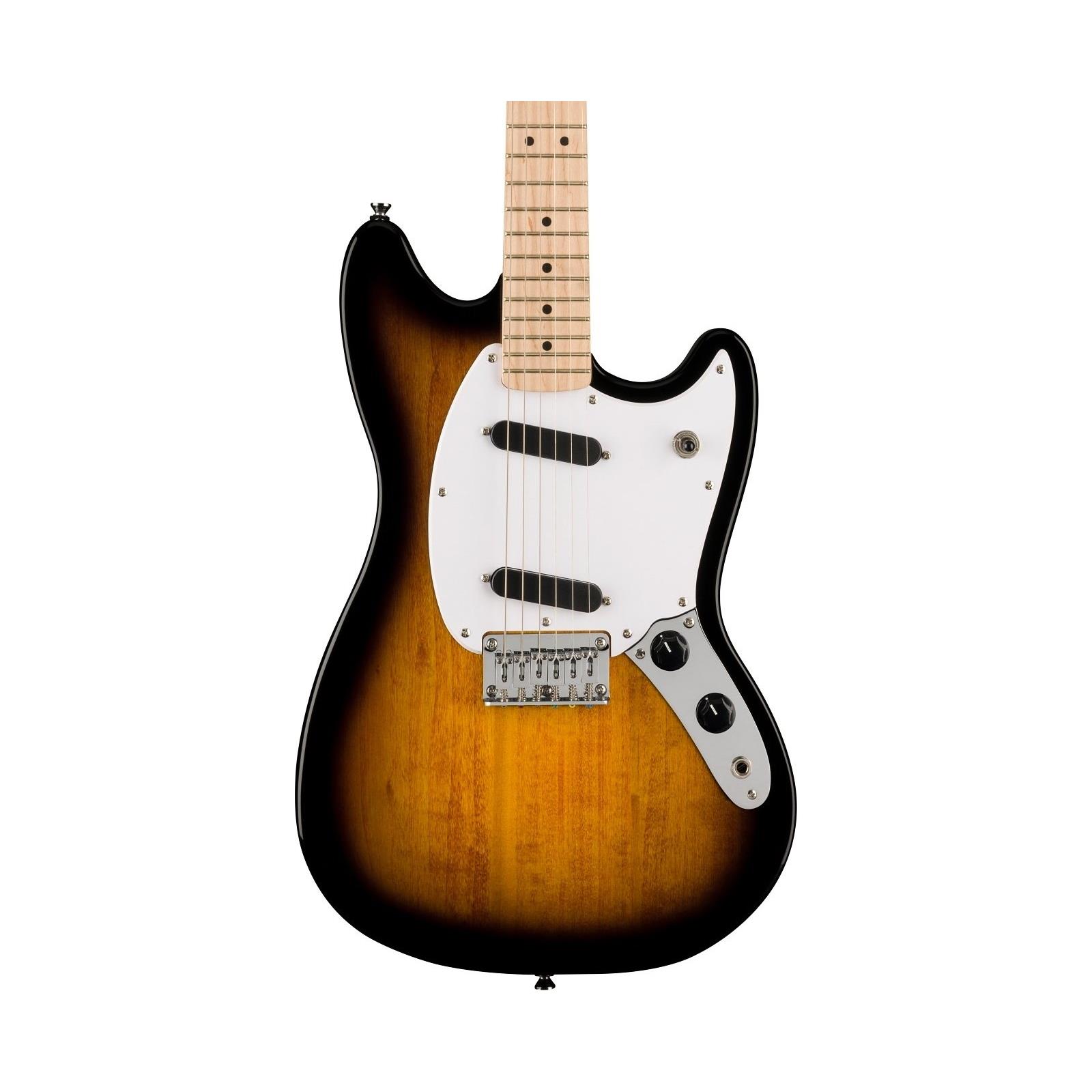 Squier Sonic™ Mustang®, Maple Fingerboard, White Pickguard, 2-Color Sunburst