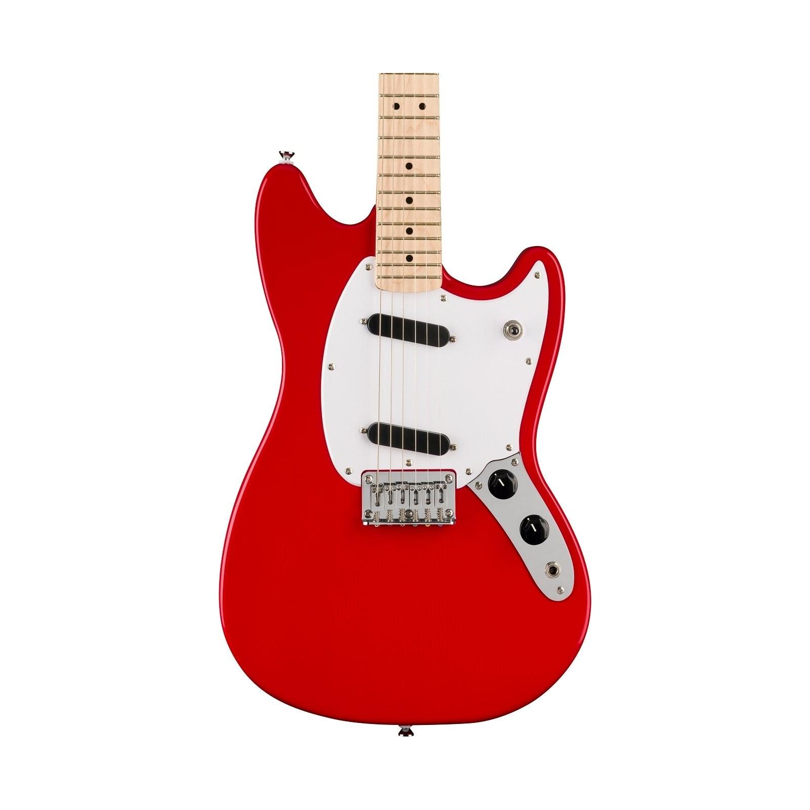 Squier Sonic Mustang, Maple Fingerboard, White Pickguard, Torino Red