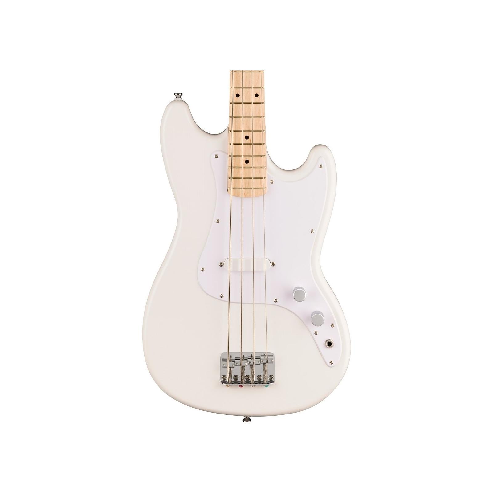 Squier Sonic Bronco Bass, Maple Fingerboard, White Pickguard, Arctic White