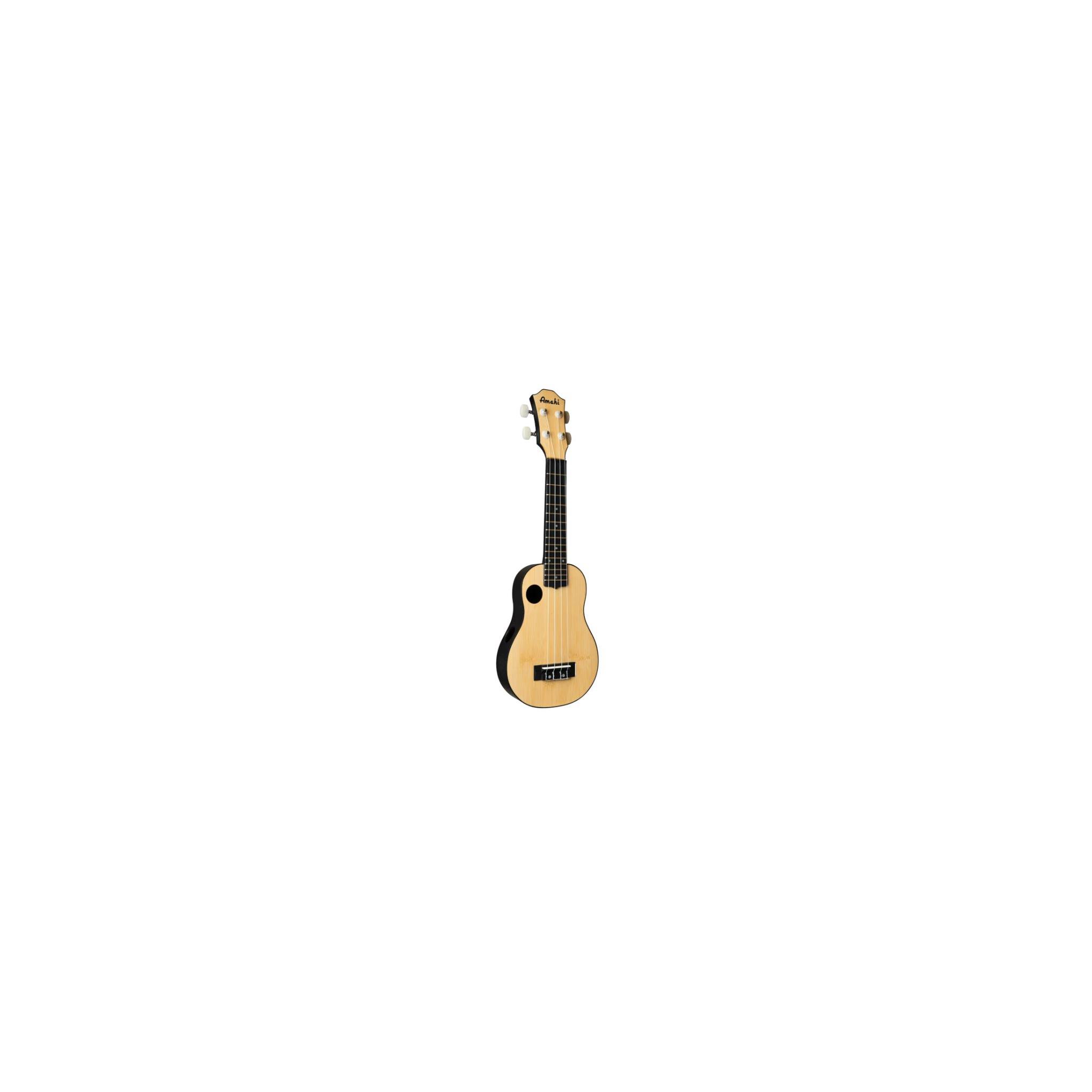 Amahi Soprano Troubador, Bamboo Top, Offset Soundhole HCLF335, w/ Bag