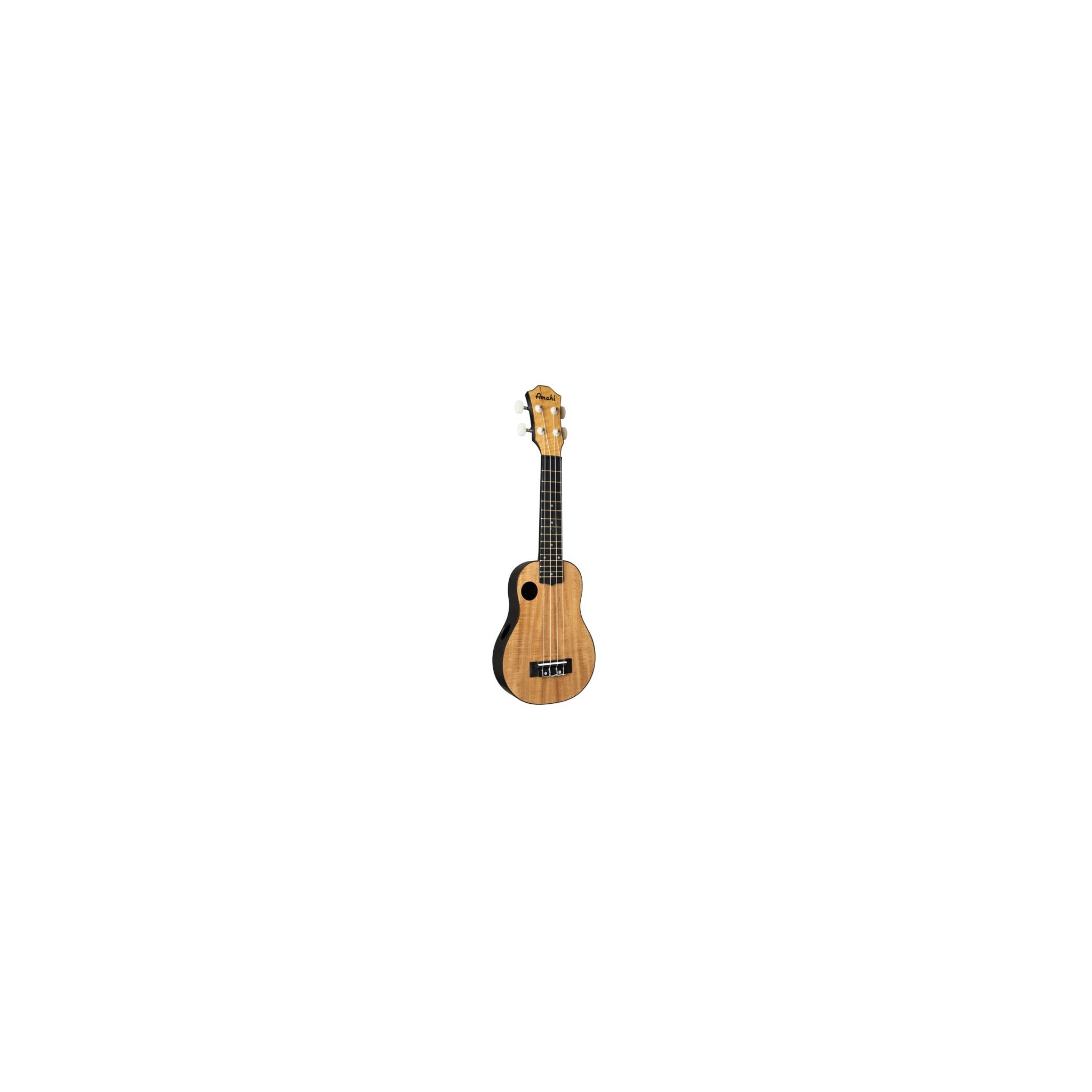 Amahi Soprano Troubador, Koa Top, Offset Soundhole HCLF660, w/ Bag