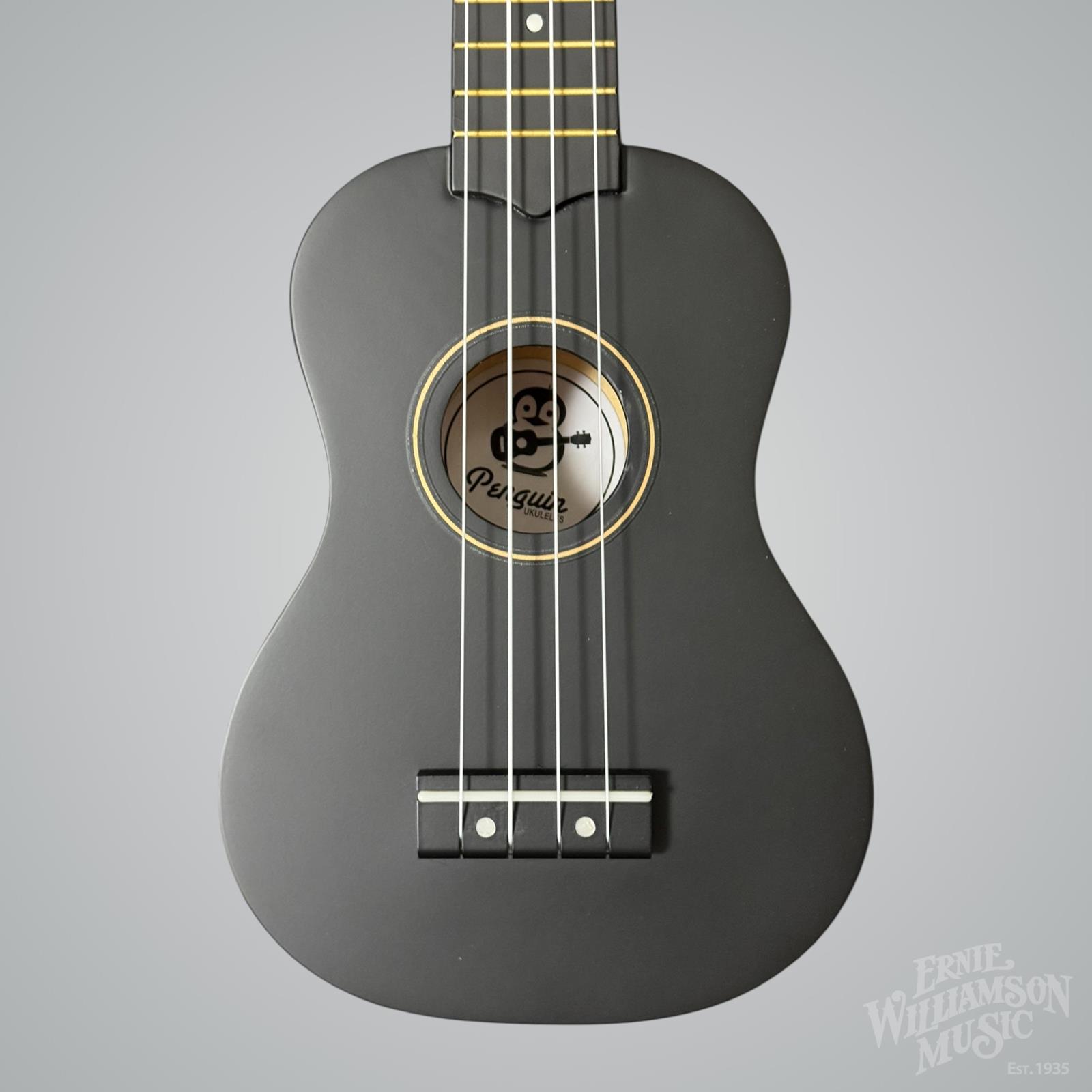 Amahi Soprano Penguin Ukulele, Black PGUKBK, w/ Bag