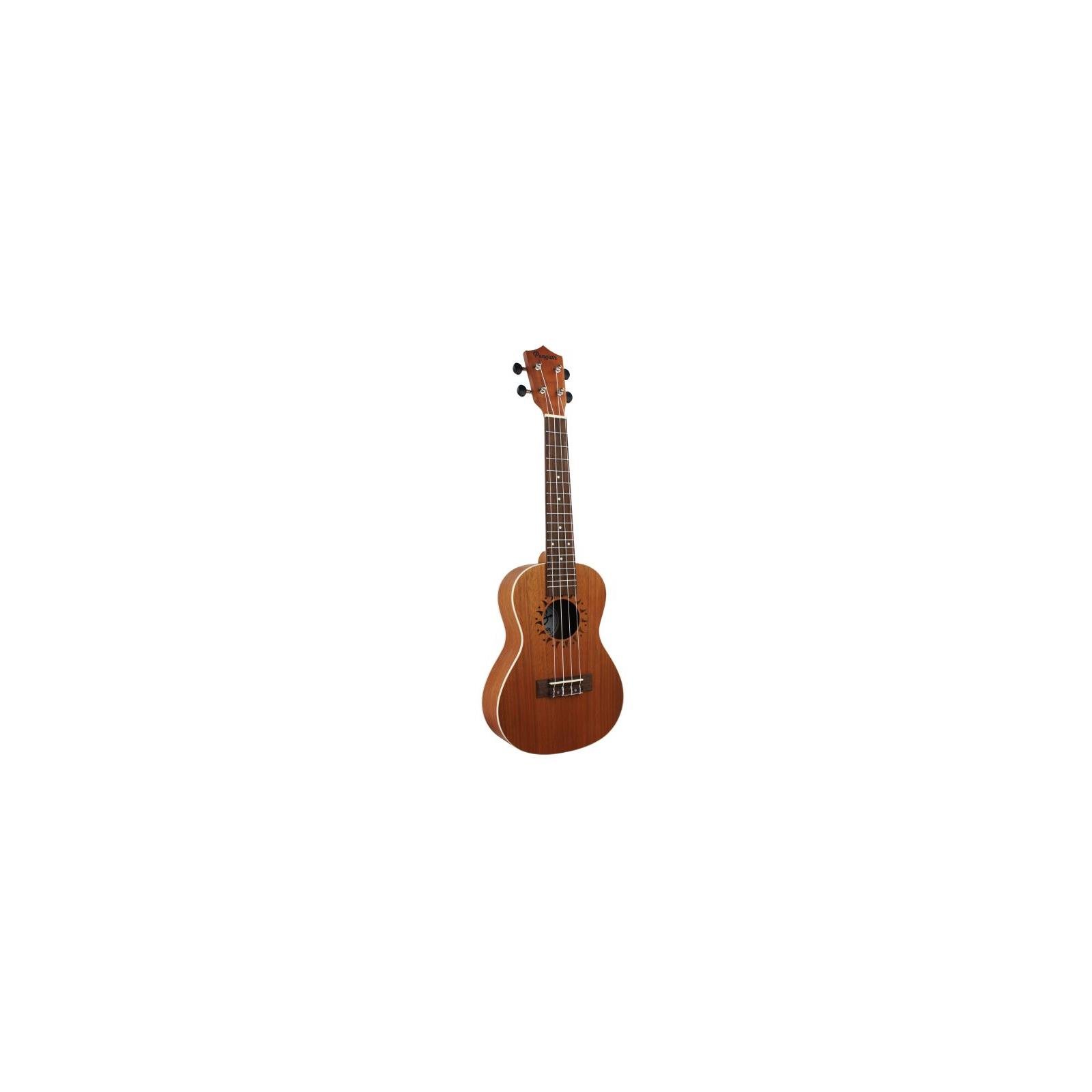 Amahi Concert Penguin Ukulele, Mahogany with white binding, Traditional PGUKMC, w/ Bag