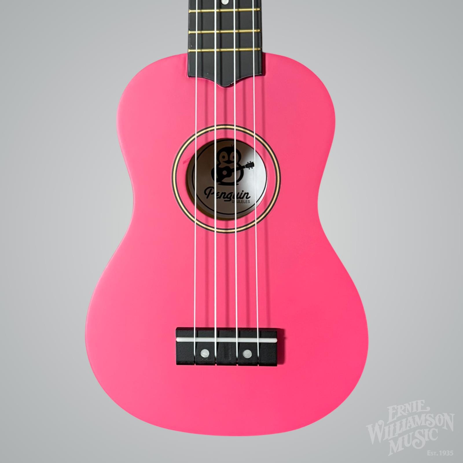 Amahi Soprano Penguin Ukulele, Dark Pink PGUKPI, w/ Bag
