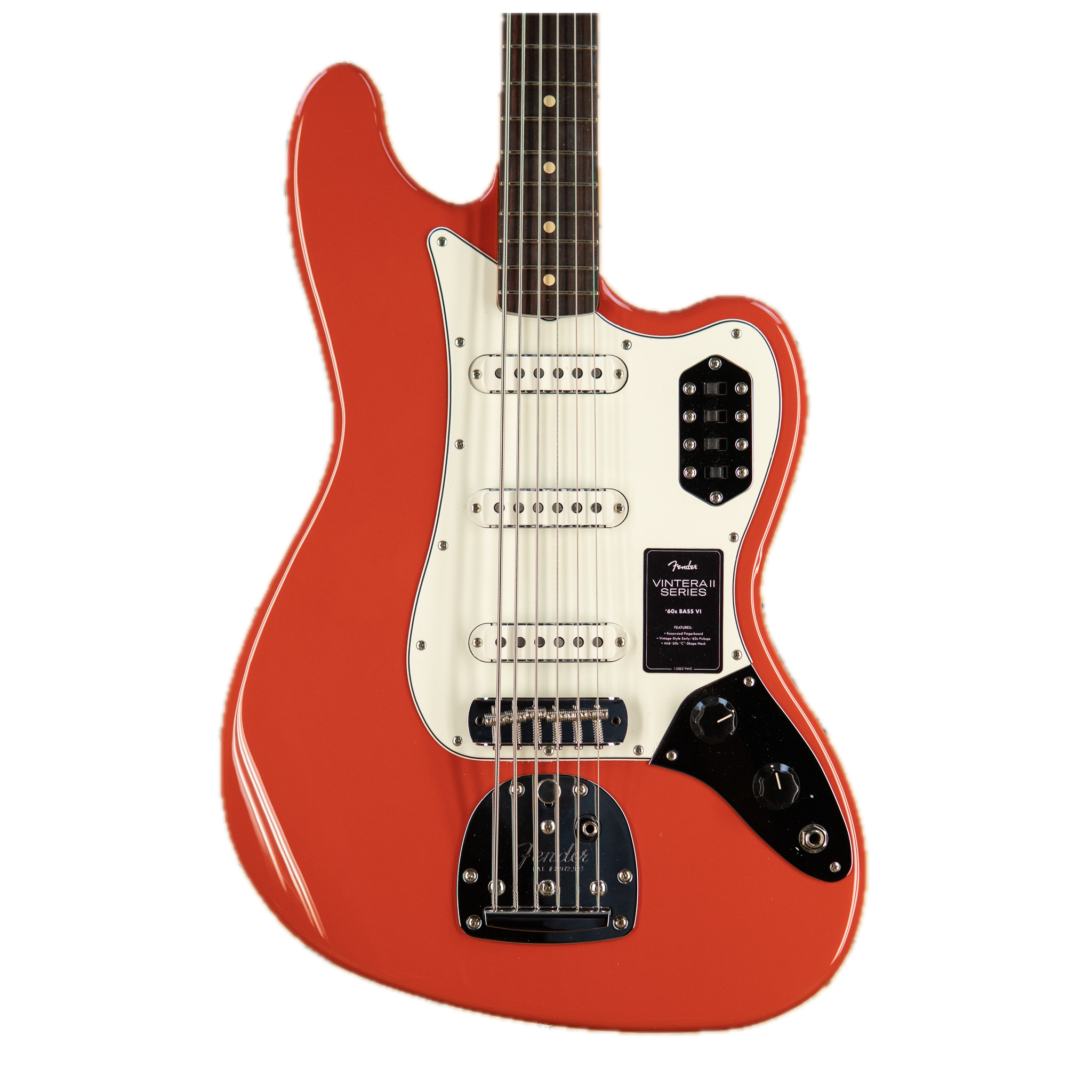 Fender Vintera® II 60s Bass VI, Rosewood Fingerboard, Fiesta Red