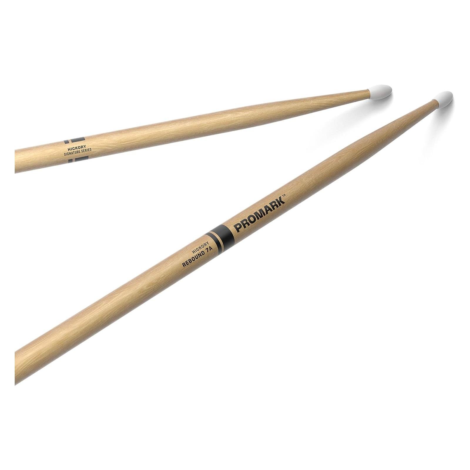 Pro Mark ProMark Rebound 7A Hickory Drumstick, Oval Nylon Tip