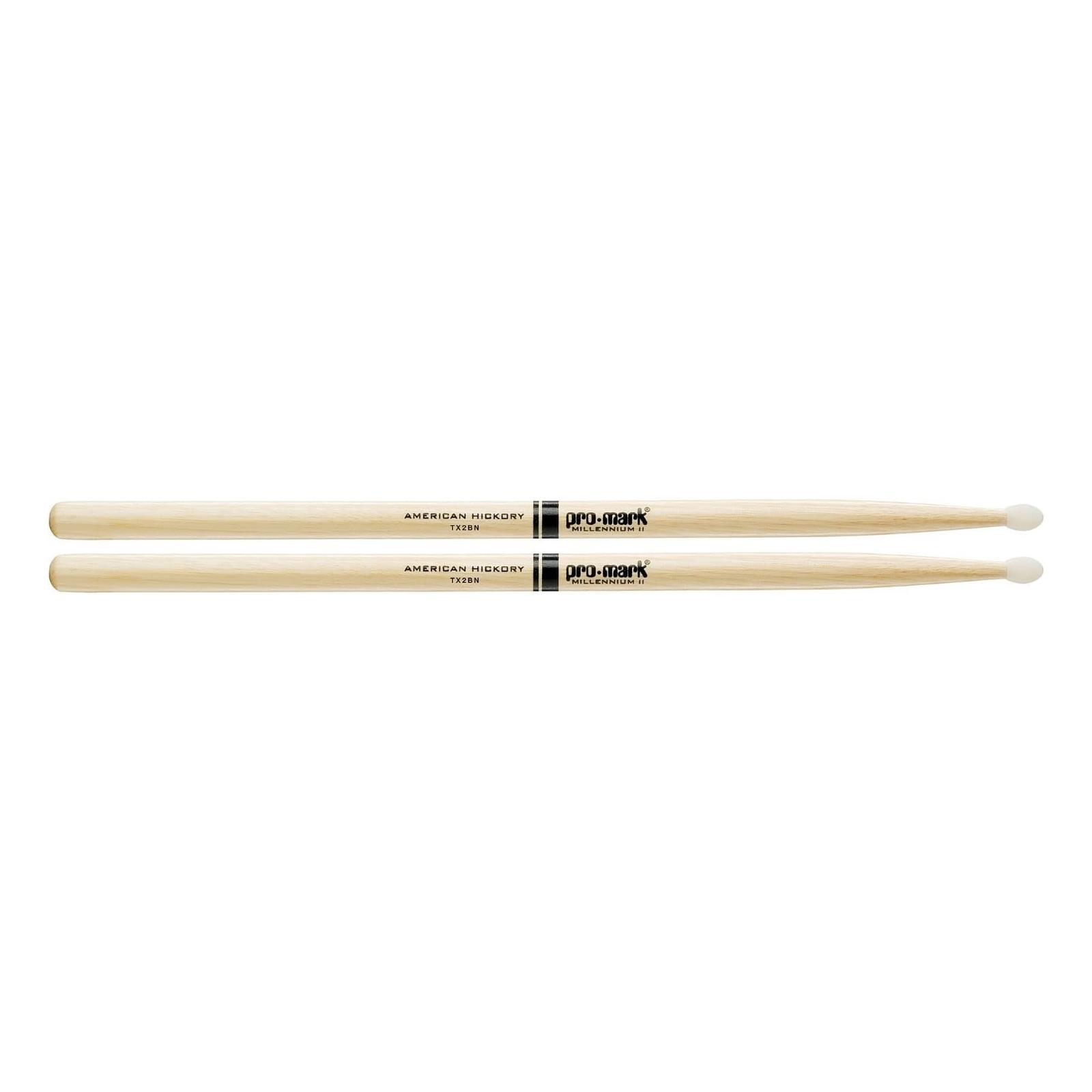 Pro Mark Classic Forward 2B Hickory Drumstick, Oval Nylon Tip