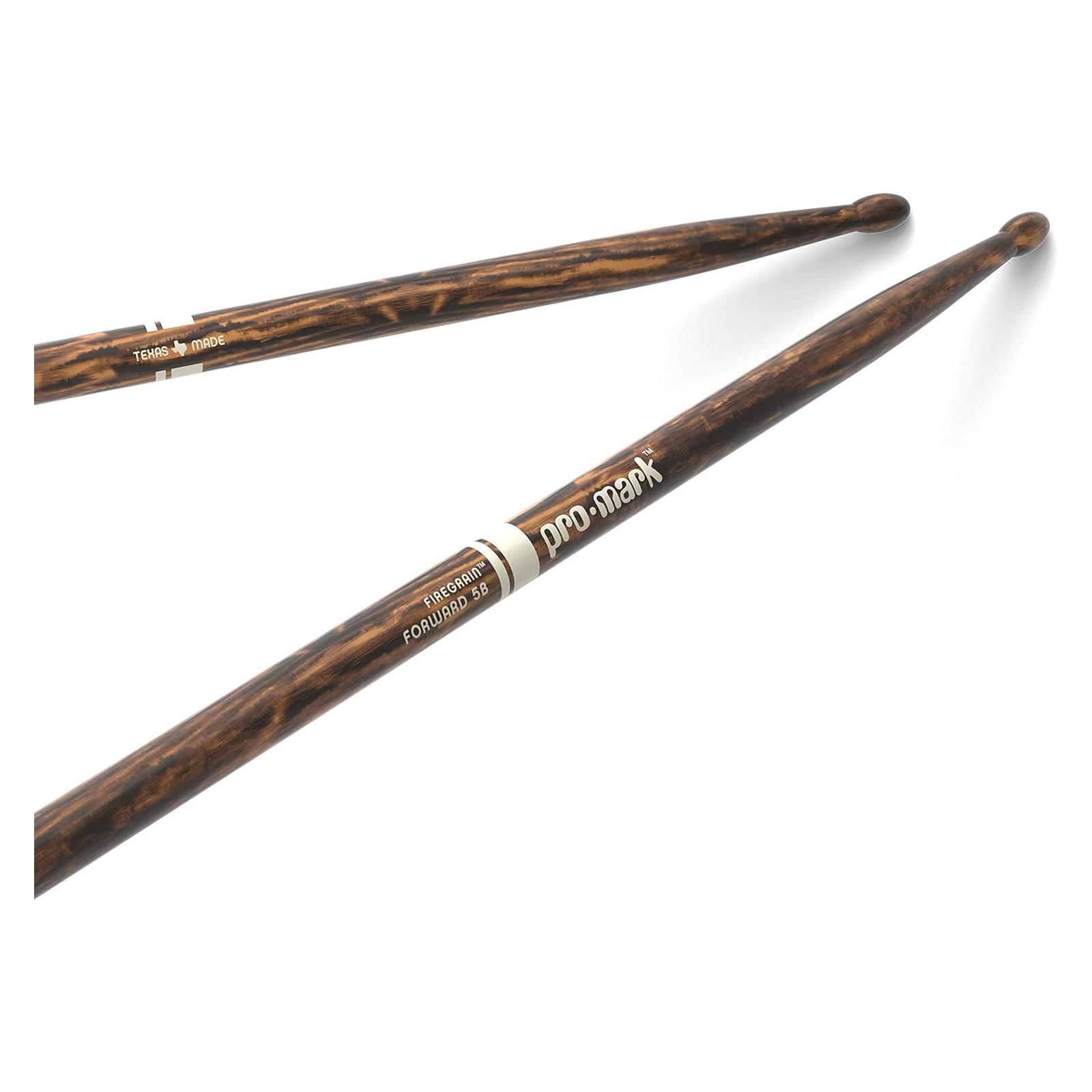 Pro Mark Classic Forward 5B FireGrain Hickory Drumstick, Oval Wood Tip