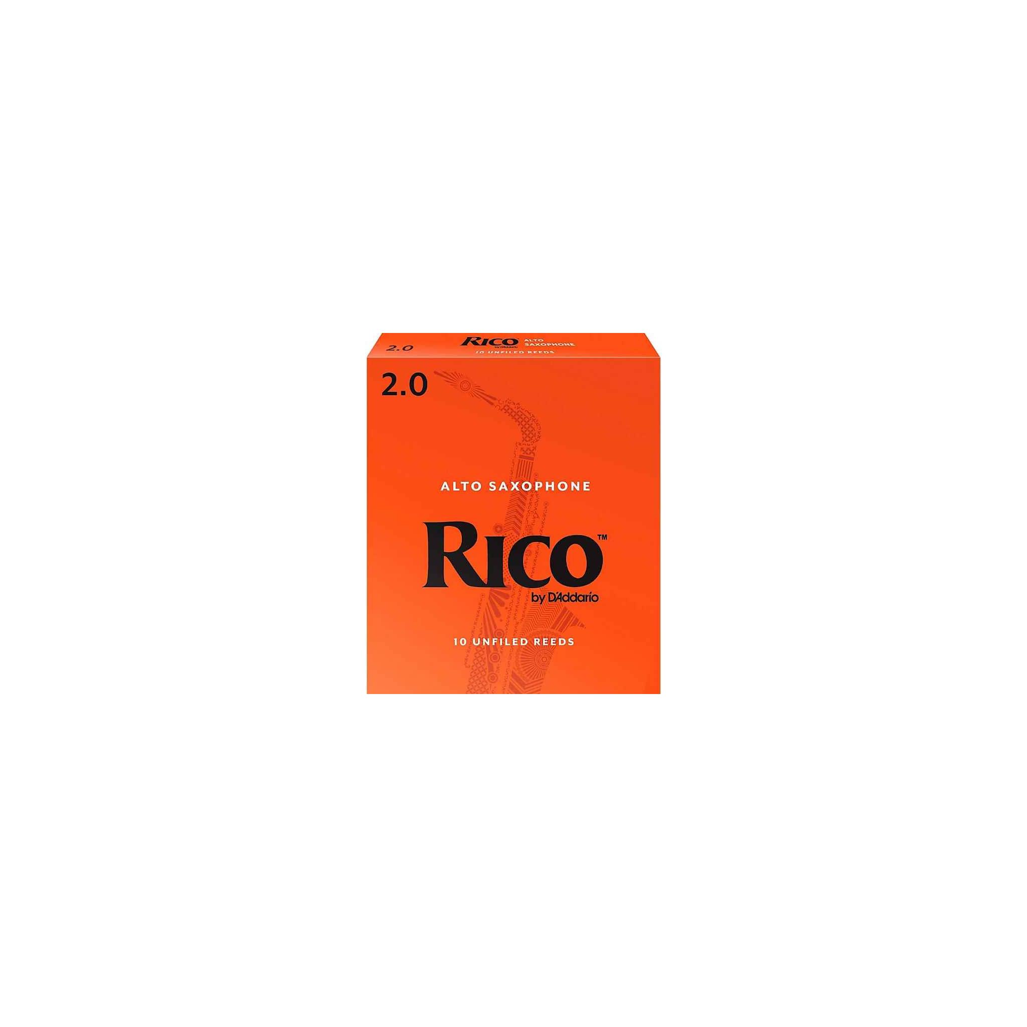 Rico Alto Sax Reeds, Strength 2, 10-pack