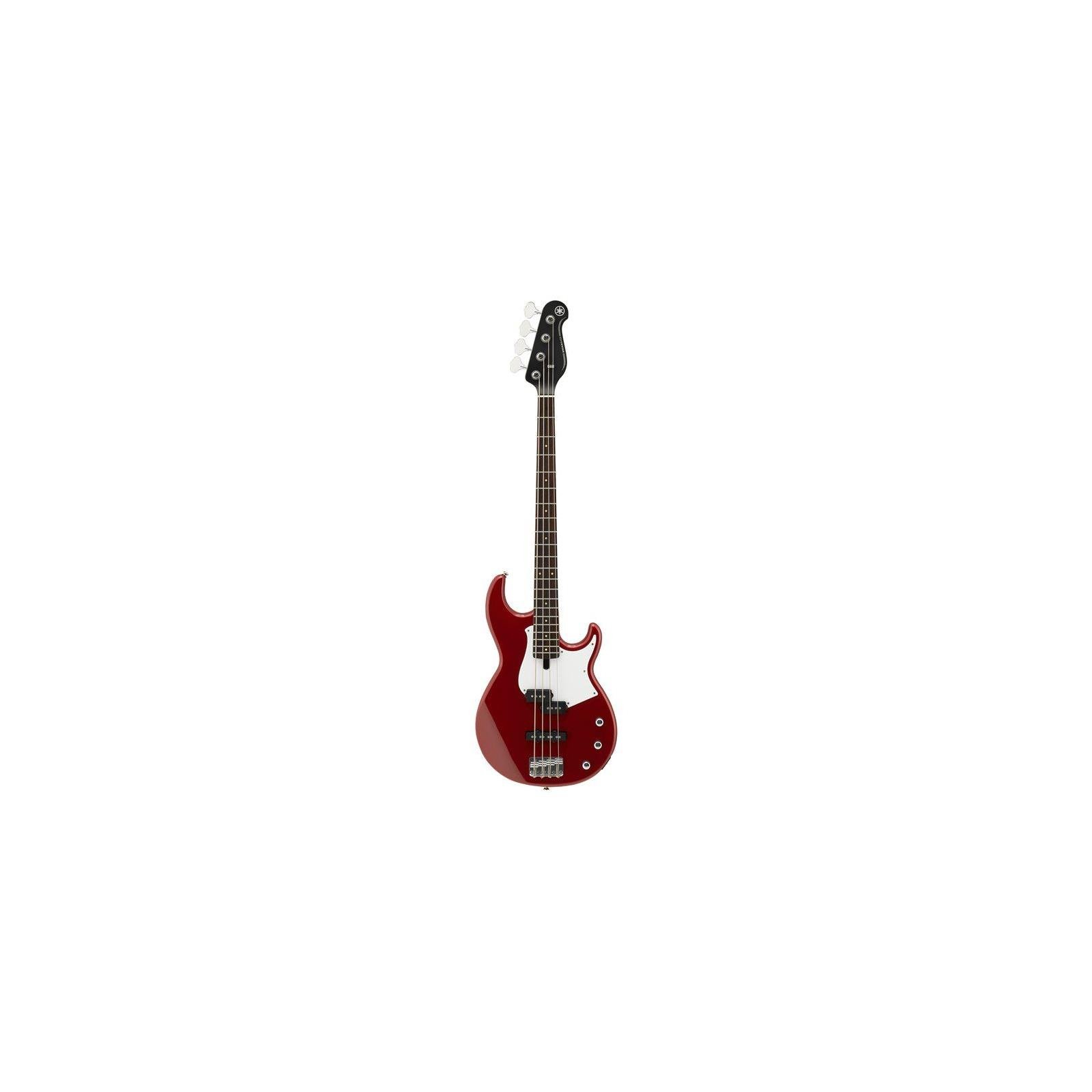 Yamaha 4-string; solid alder body, maple neck, rosewood fingerboard, one split single-coil and one straight single-coil pickup; Raspberry Red