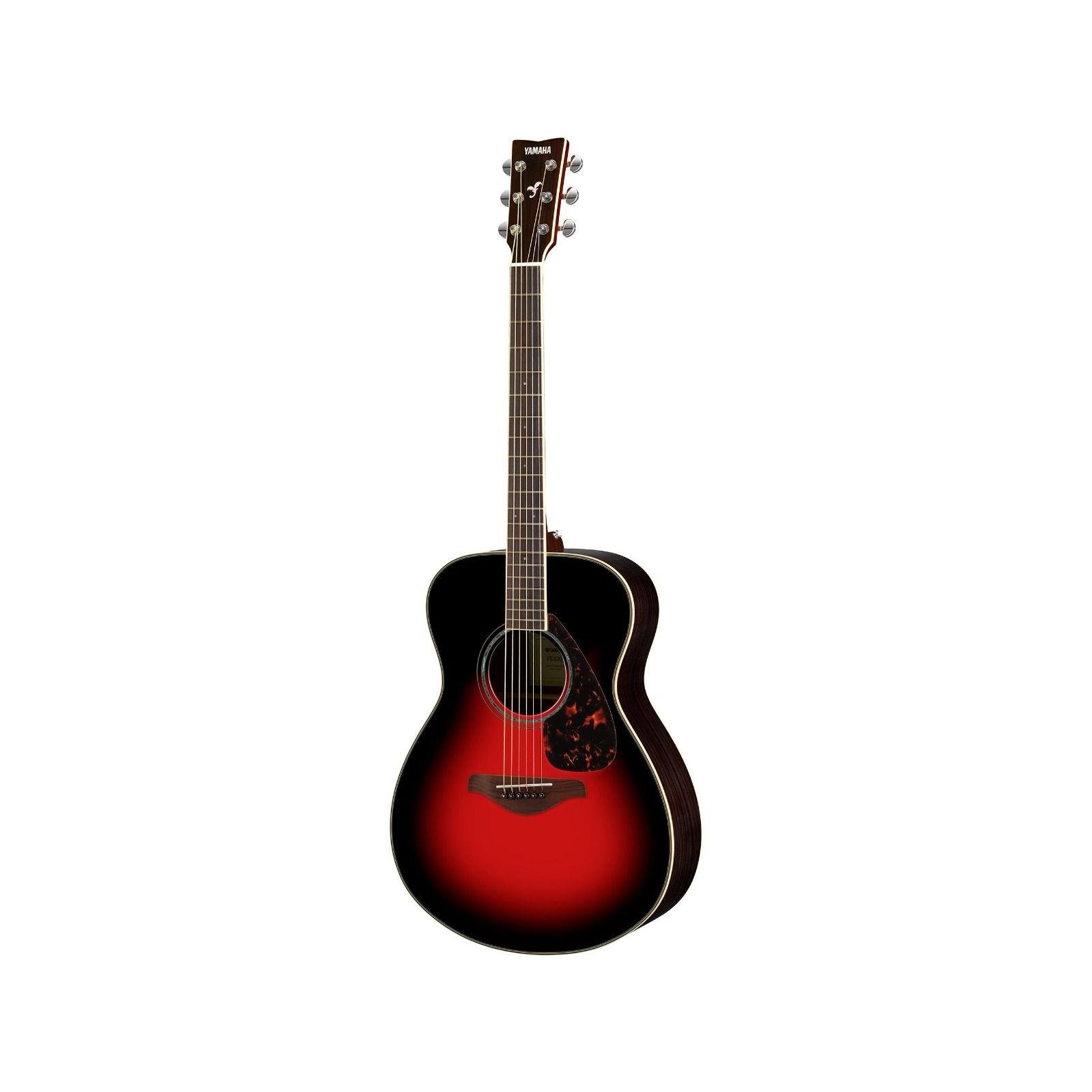 Yamaha FS830DSR Folk Guitar, Solid Sitka Spruce Top, Rosewood Back & Sides, Dusk Sun Red