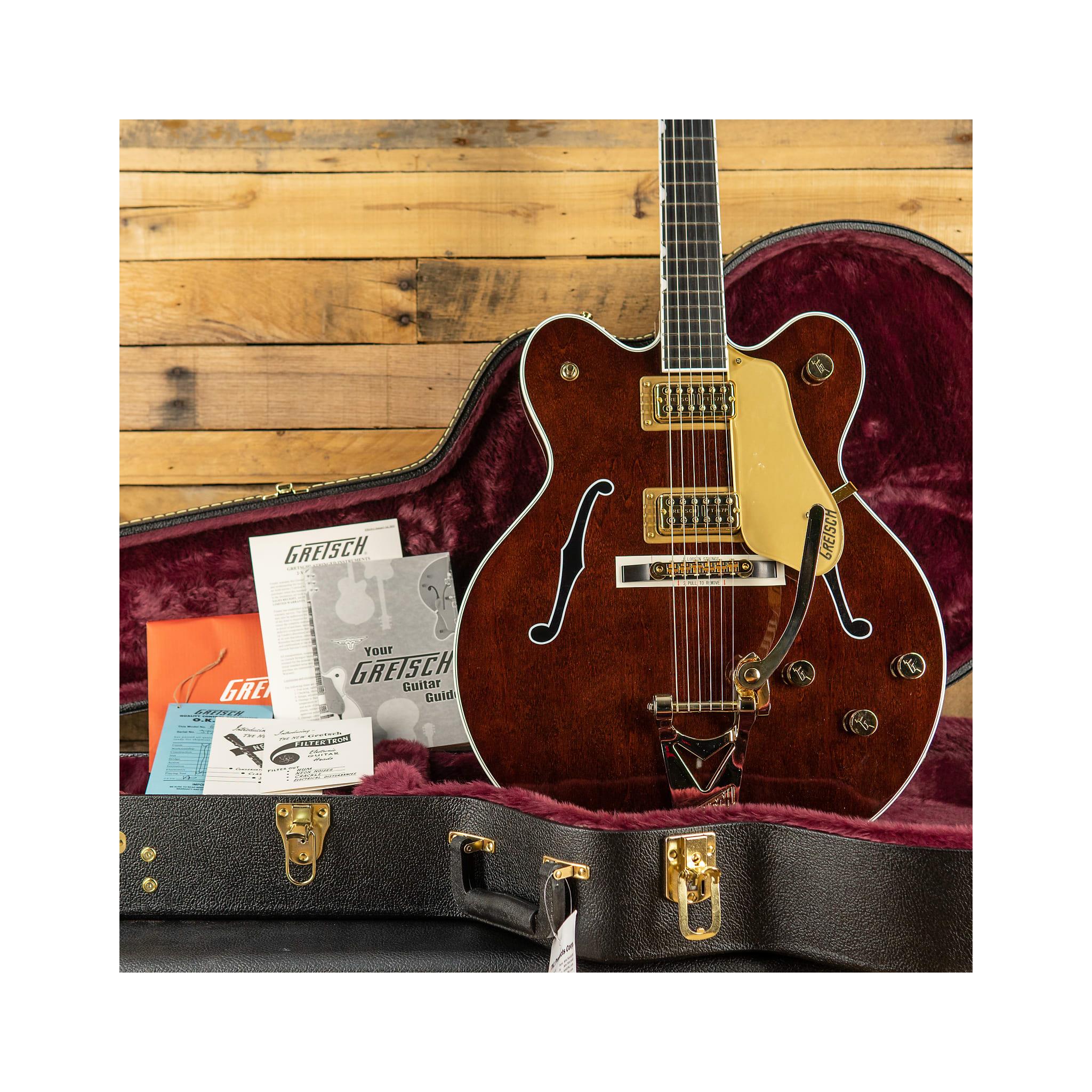 GRETSCH G6122TG Players Edition Country Gentleman® Hollow Body with String-Thru Bigsby® and Gold Hardware, Ebony Fingerboard, Walnut Stain