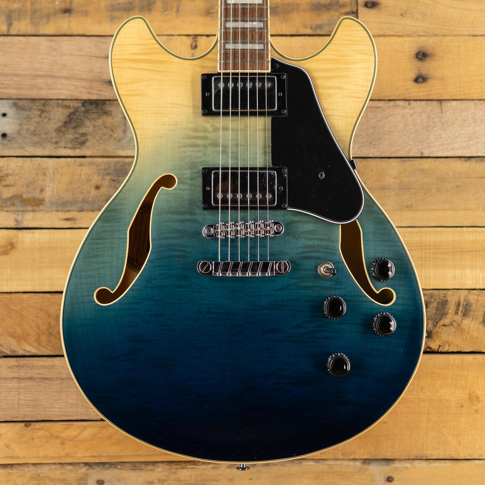 Ibanez AS73FM Transparent Indigo Fade