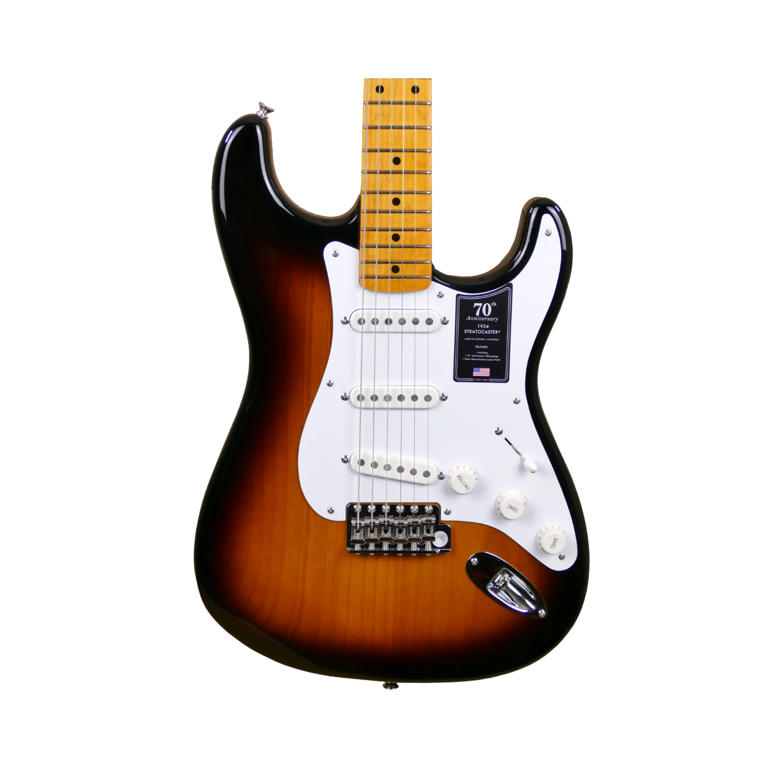 Fender 70th Anniversary American Vintage II 1954 Stratocaster, Maple Fingerboard, 2-Color Sunburst