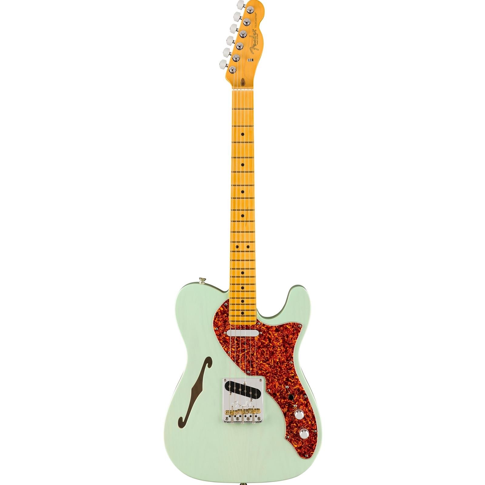 Fender American Professional II Telecaster Thinline, Maple Fingerboard, Transparent Surf Green