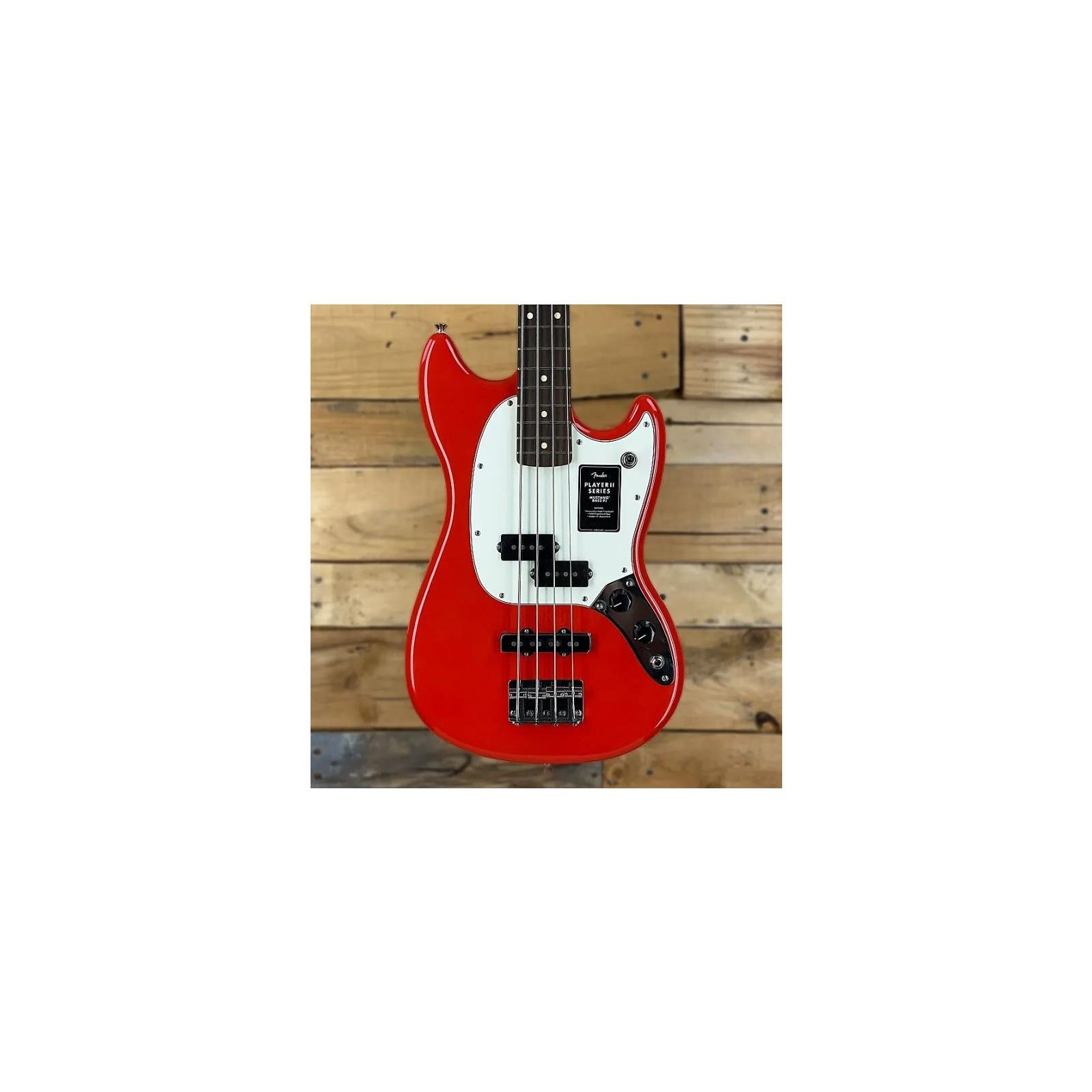 Fender Player II Mustang Bass PJ, Rosewood Fingerboard, Coral Red