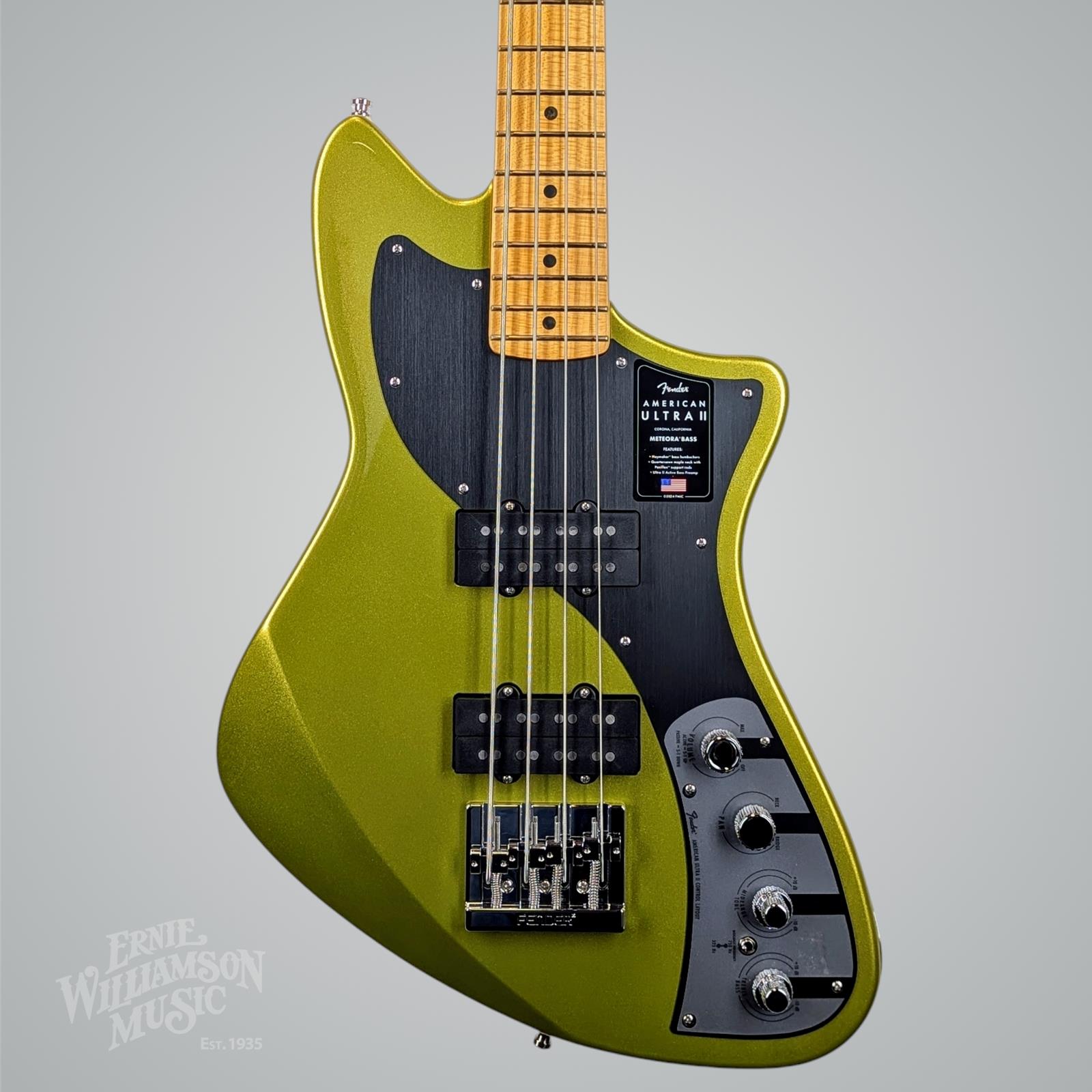 Fender American Ultra II Meteora® Bass, Maple Fingerboard, Solar Flare