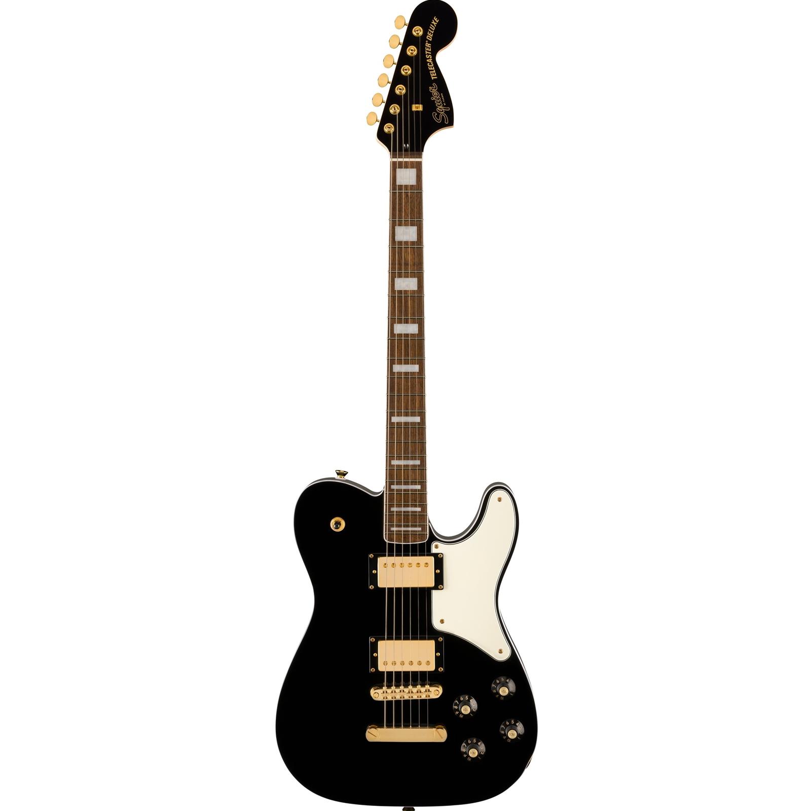 Fender Limited Edition Paranormal Troublemaker Telecaster Deluxe, Laurel Fingerboard, Parchment Pickguard, Black