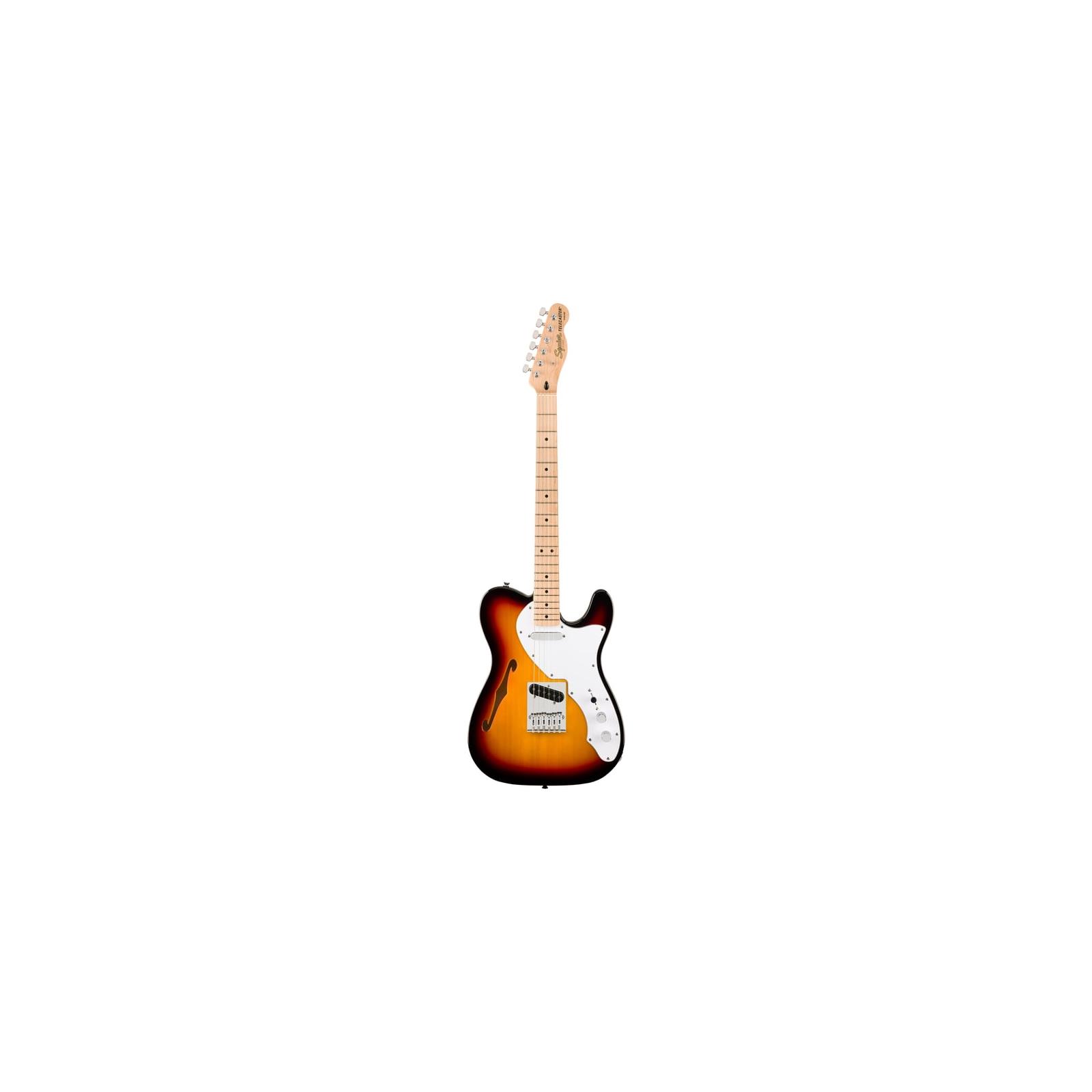 Squier Affinity Series Telecaster Thinline, Maple Fingerboard, White Pickguard, 3-Color Sunburst