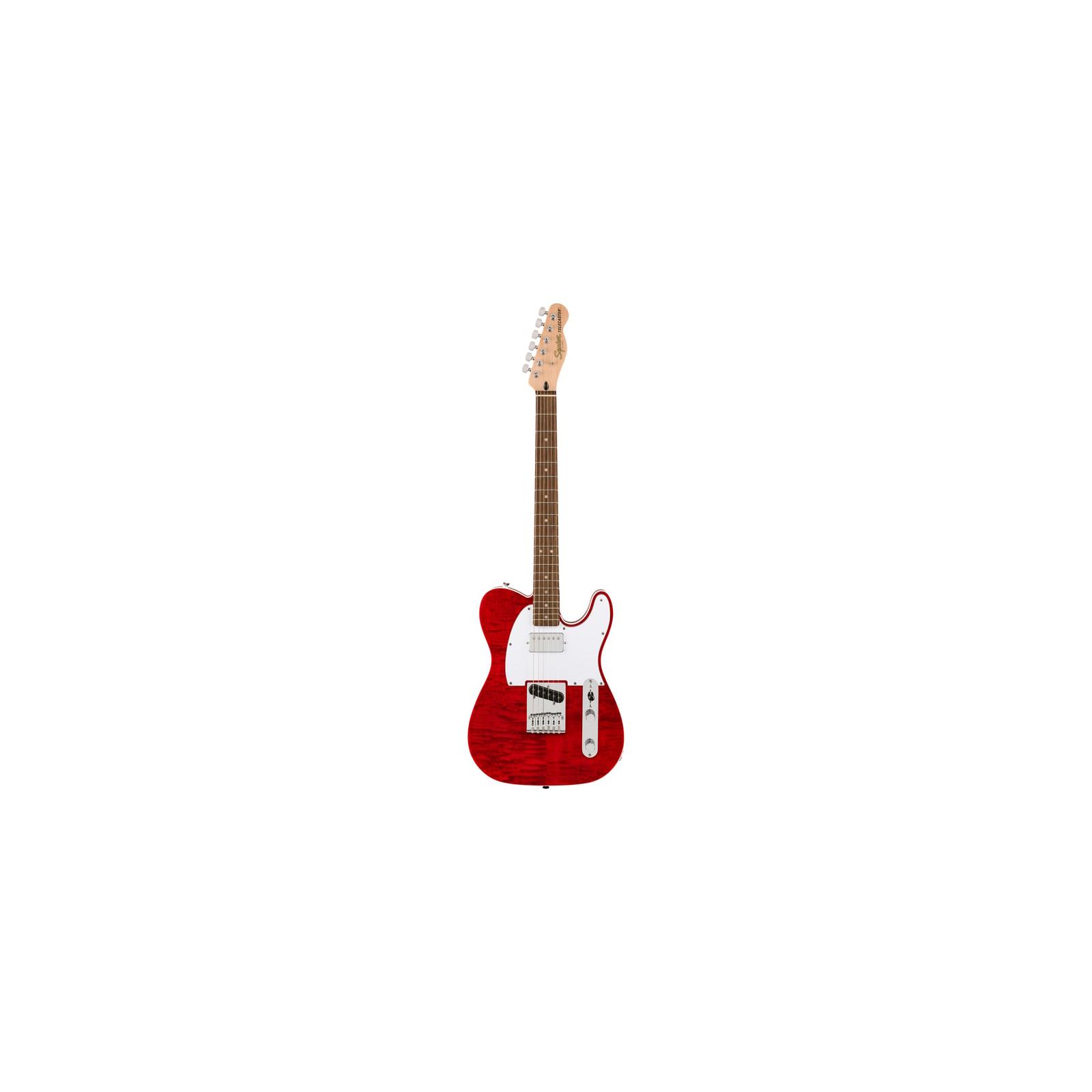 Squier Affinity Series Telecaster FMT SH, Laurel Fingerboard, White Pickguard, Crimson Red Transparent