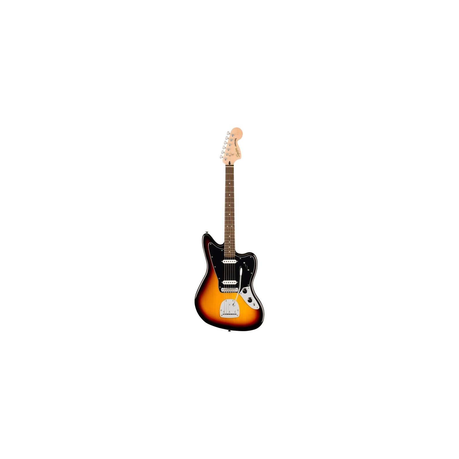 Squier Affinity Series Jaguar, Laurel Fingerboard, Black Pickguard, 3-Color Sunburst