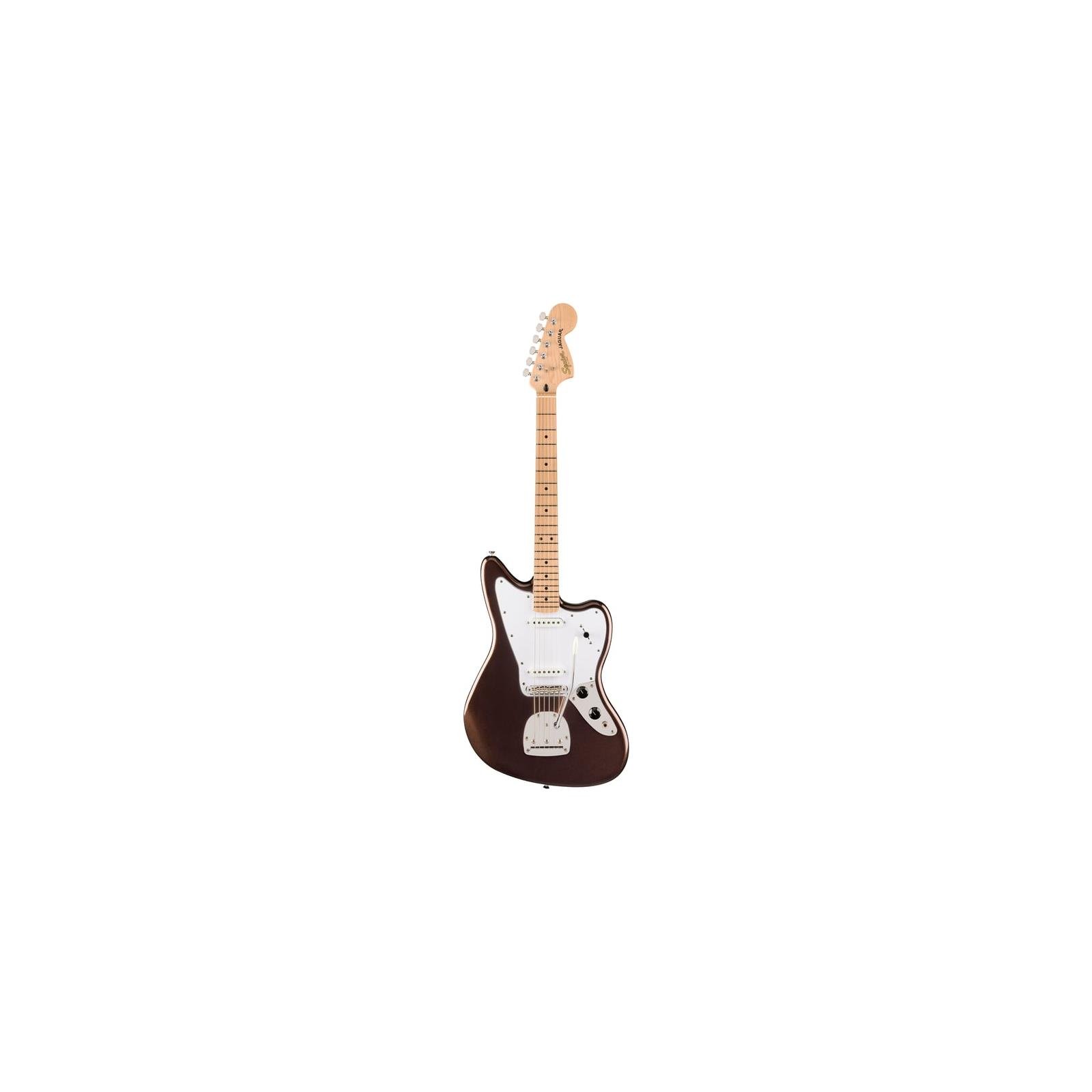 Squier Affinity Series Jaguar, Maple Fingerboard, White Pickguard, Mystic Metallic Brown