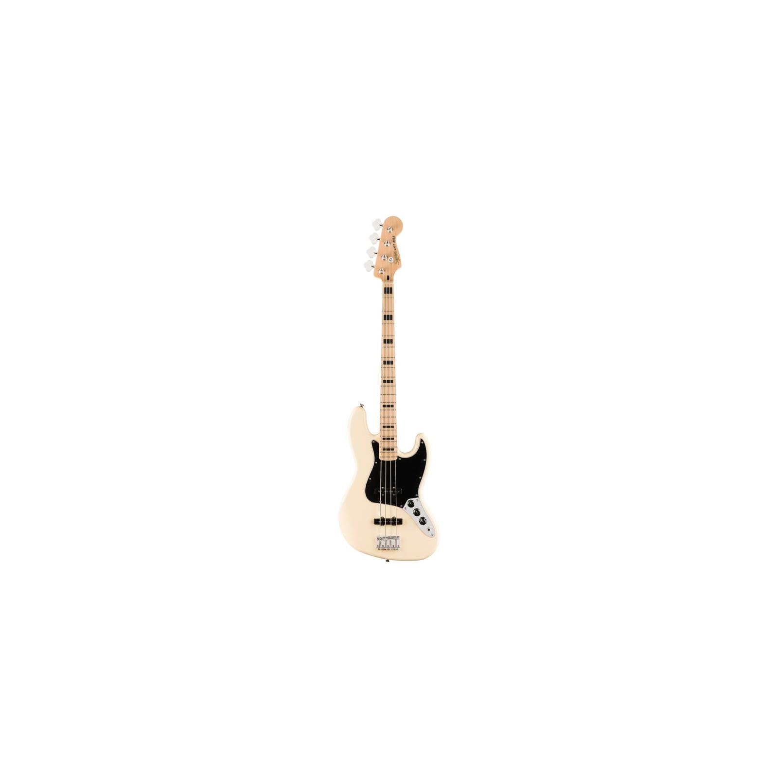 Fender Affinity Series Active Jazz Bass, Maple Fingerboard, Black Pickguard, Olympic White