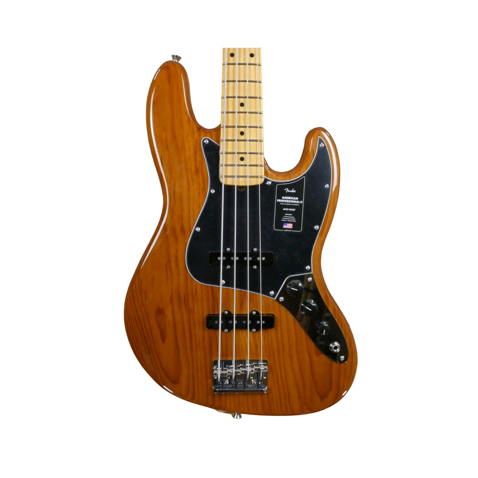 Fender American Professional II Jazz Bass®, Maple Fingerboard, Roasted Pine