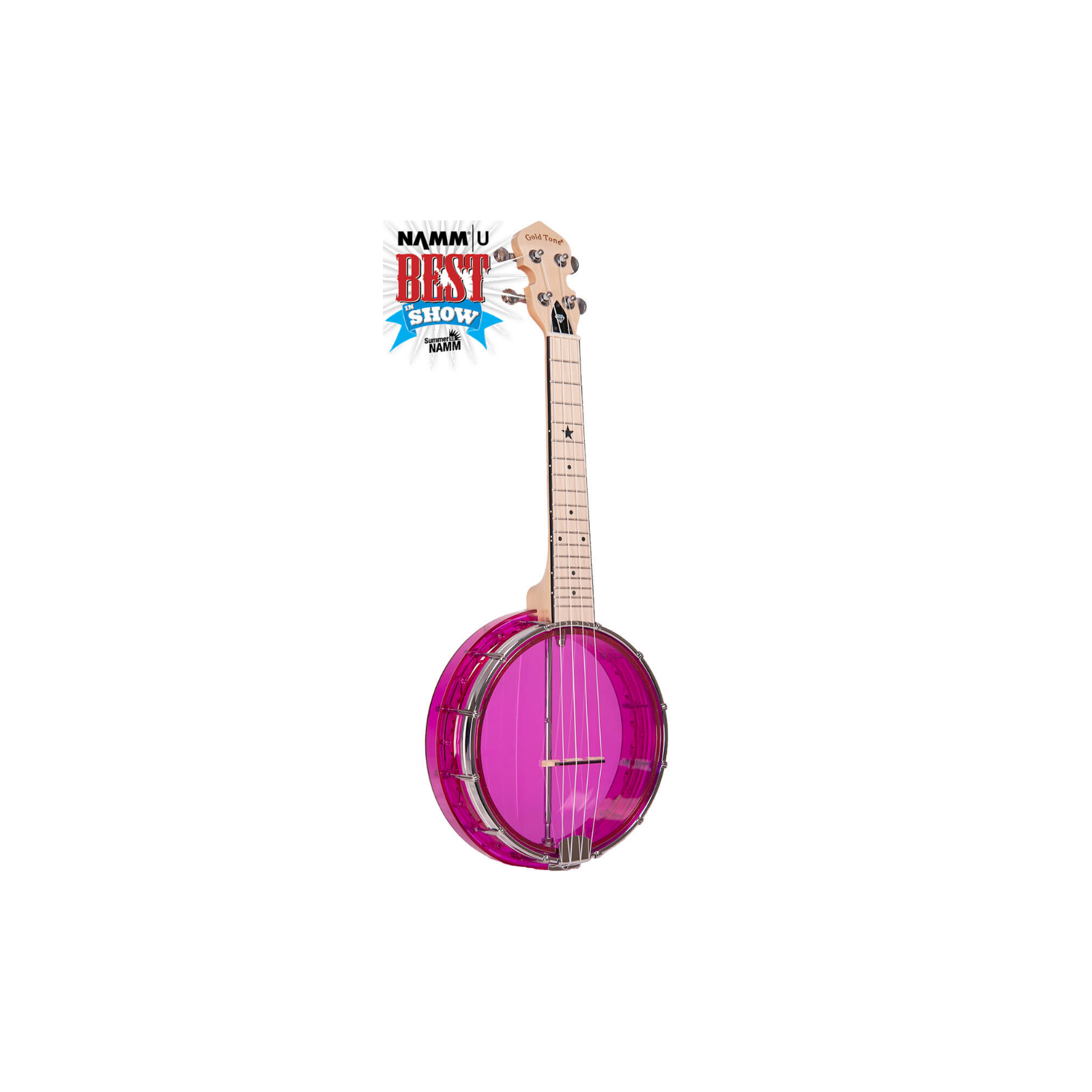 Gold Tone Little Gem (Amethyst) See-Through Banjo-Ukuleles