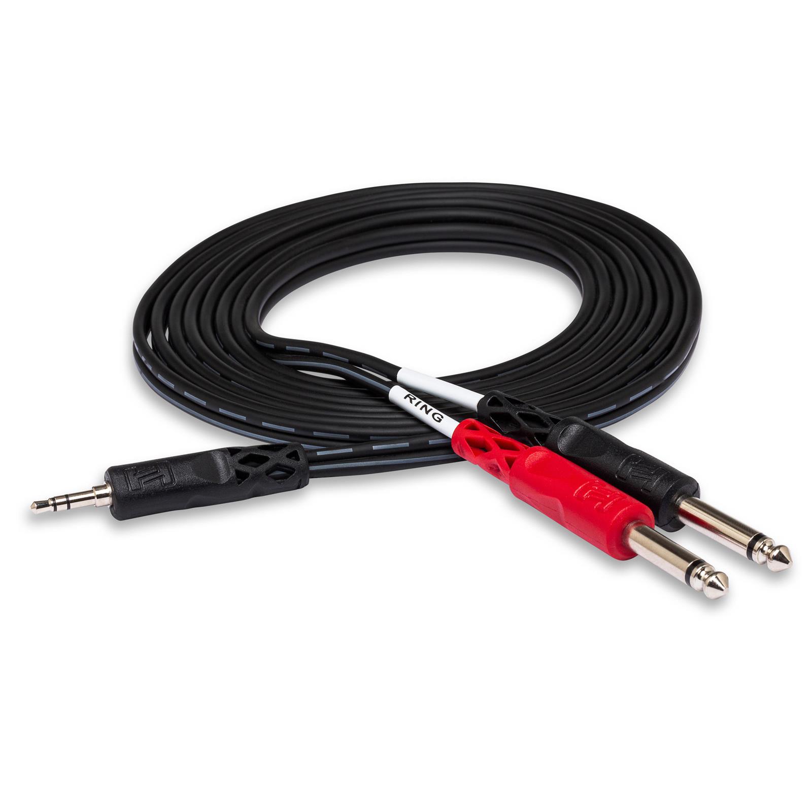 Hosa 3' Audio Cable 3.5mm TRS to Dual 1/4 Mono