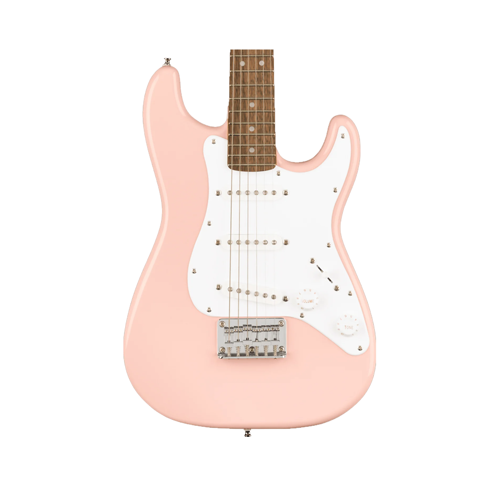 Squier Mini Stratocaster, Laurel Fingerboard, Shell Pink
