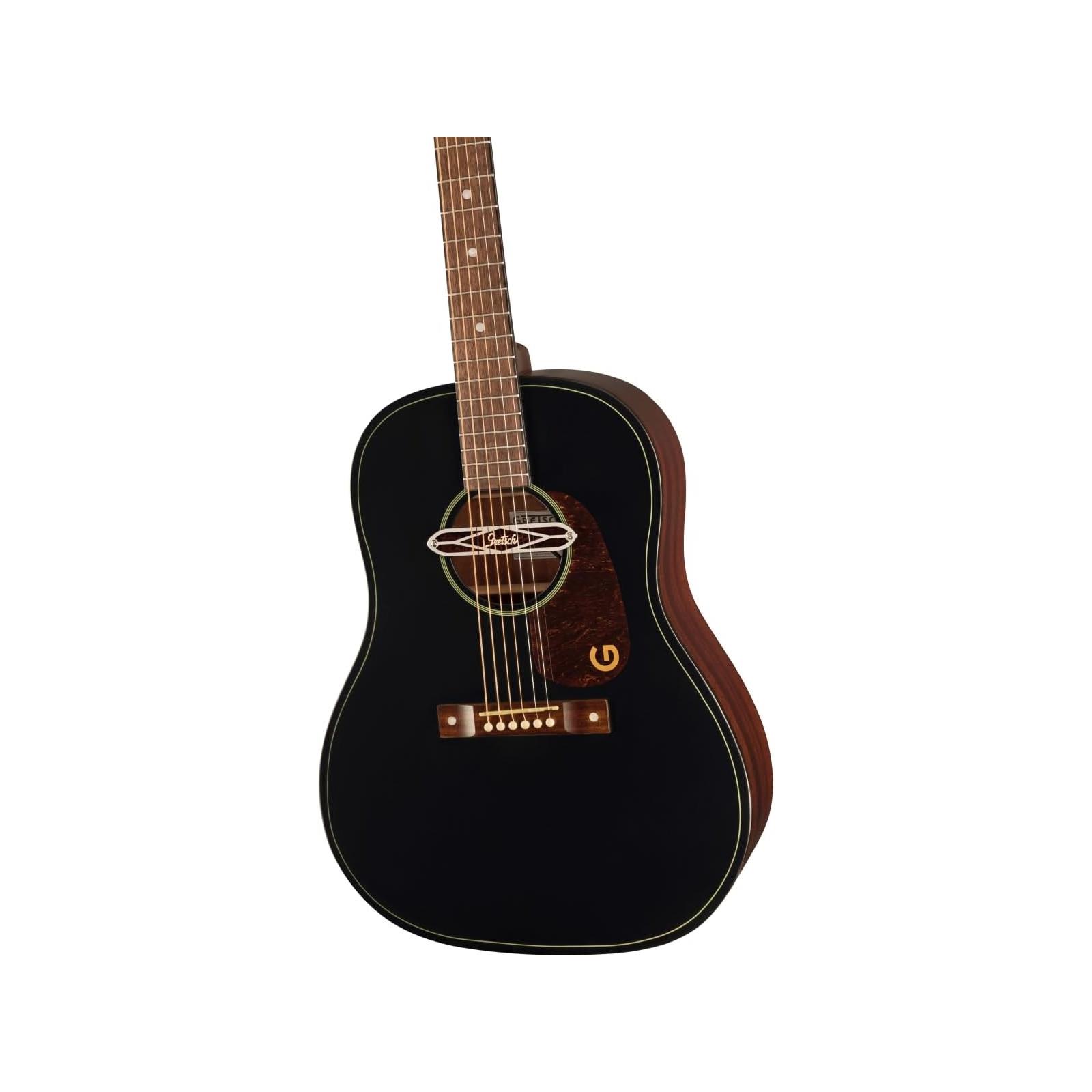 GRETSCH Deltoluxe Dreadnought, Walnut Fingerboard, Tortoiseshell Pickguard, Black Top