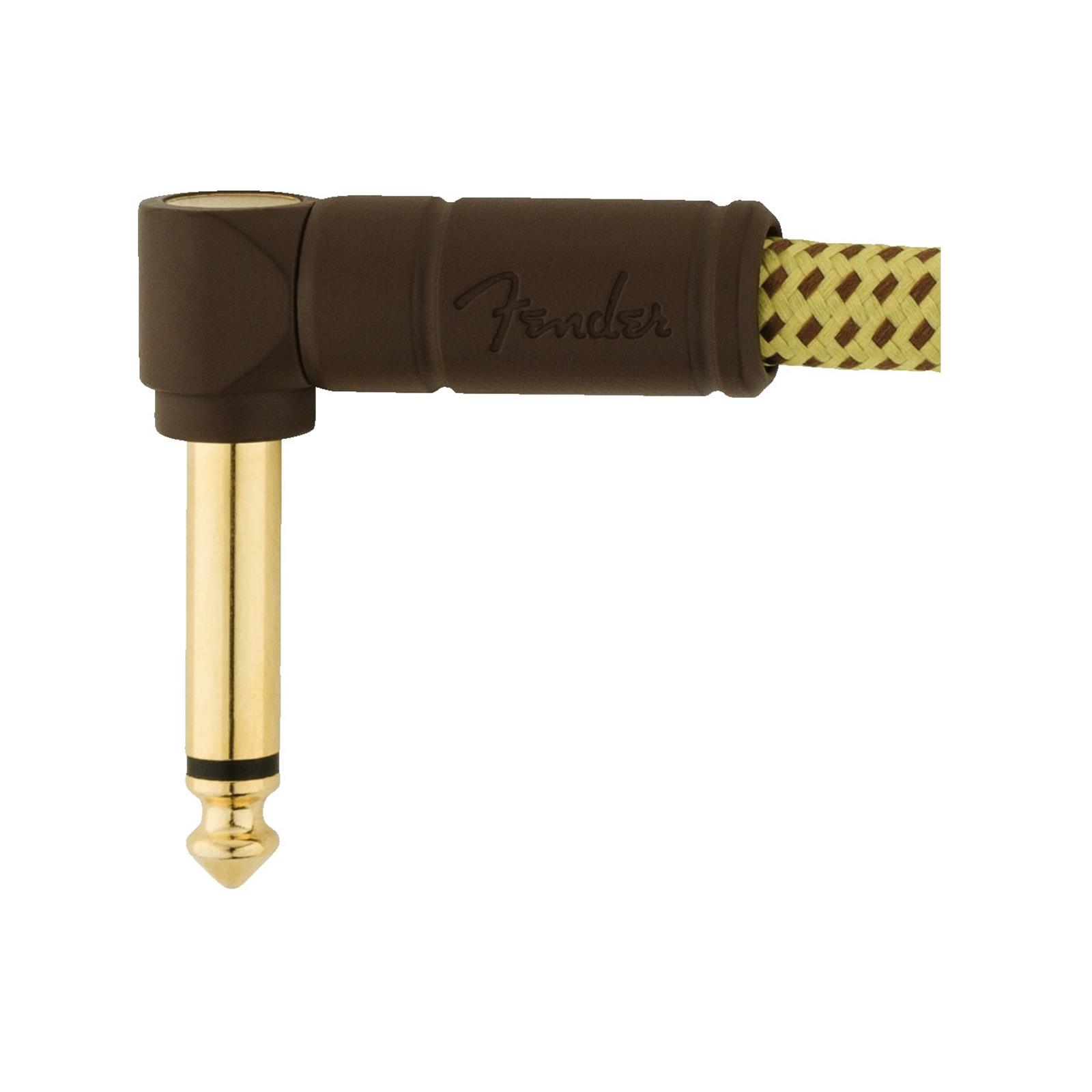 Fender Deluxe Series Instrument Cables (Bowl of 20), Angle/Angle, 6", Tweed