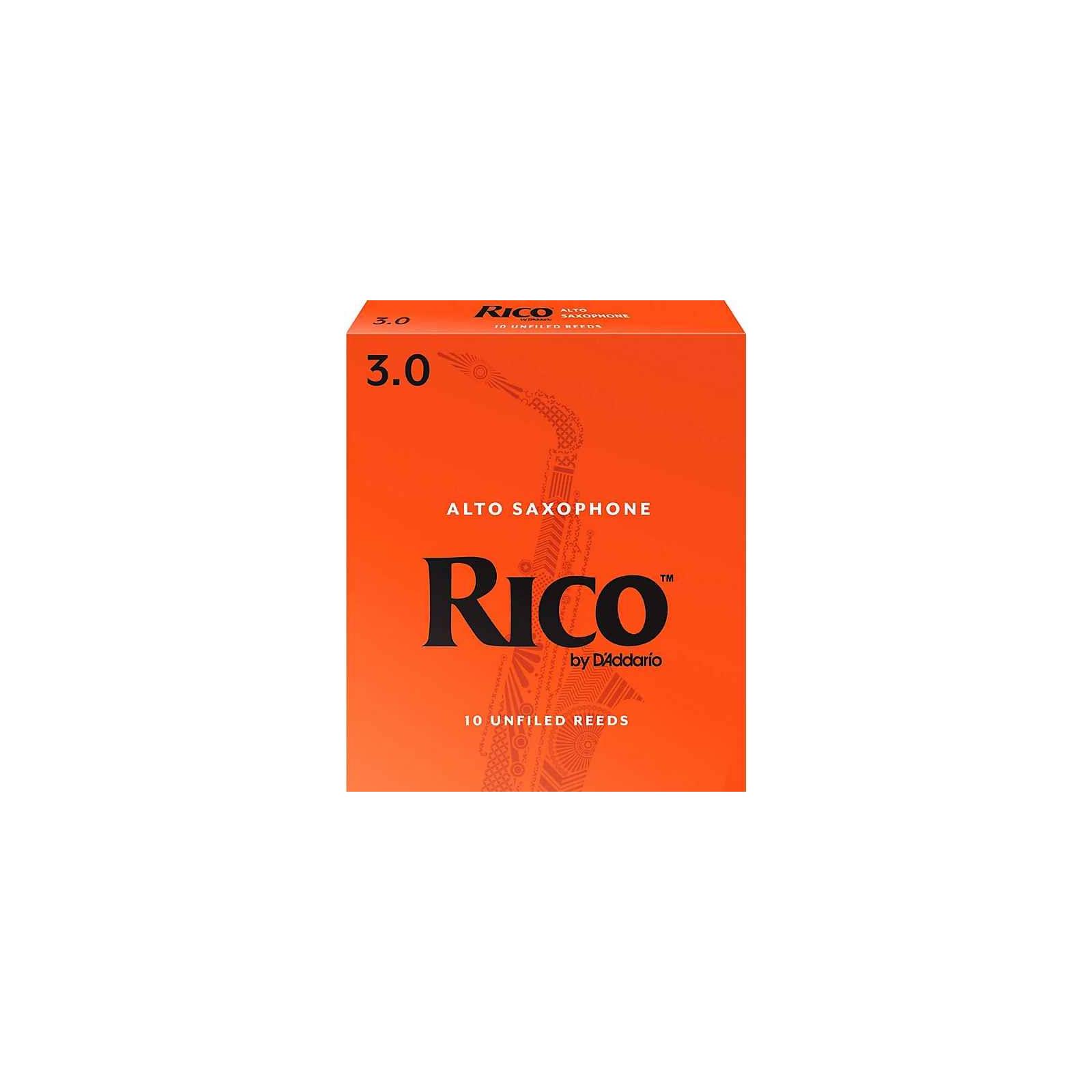 Rico Alto Sax Reeds, Strength 3, 10-pack
