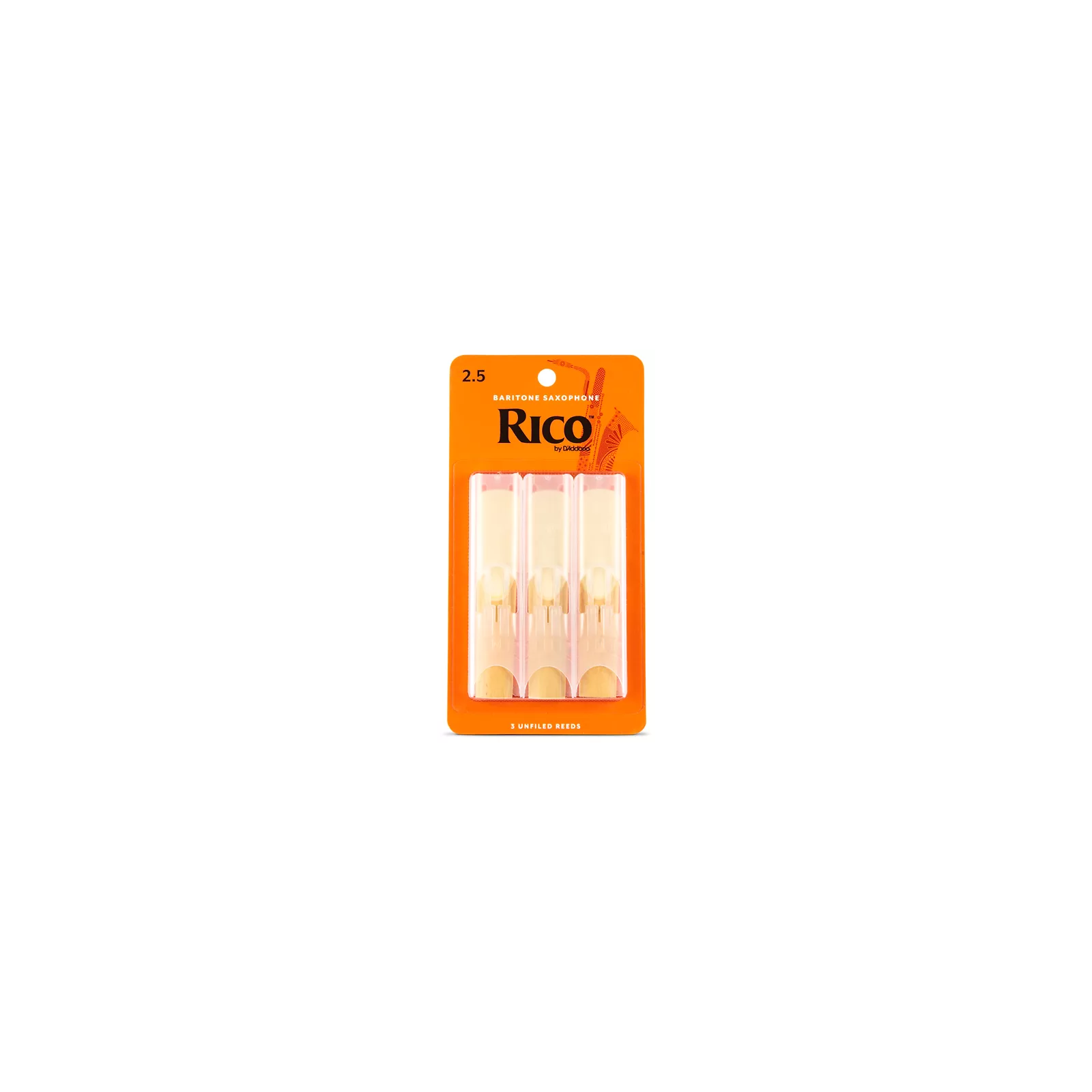 Rico Tenor Sax Reeds, Strength 2.5, 3-pack