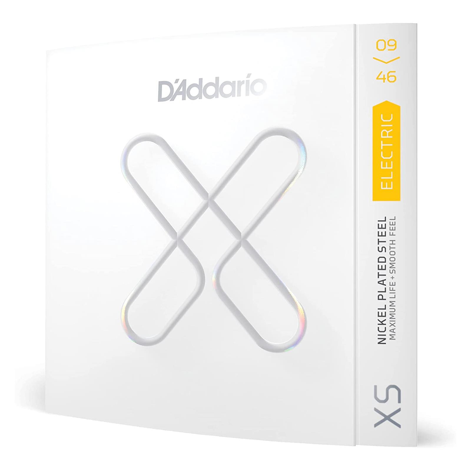 D'Addario 09-46 Super Lt Top/Reg Btm, XS Nickel Coated Electric Guitar Strings