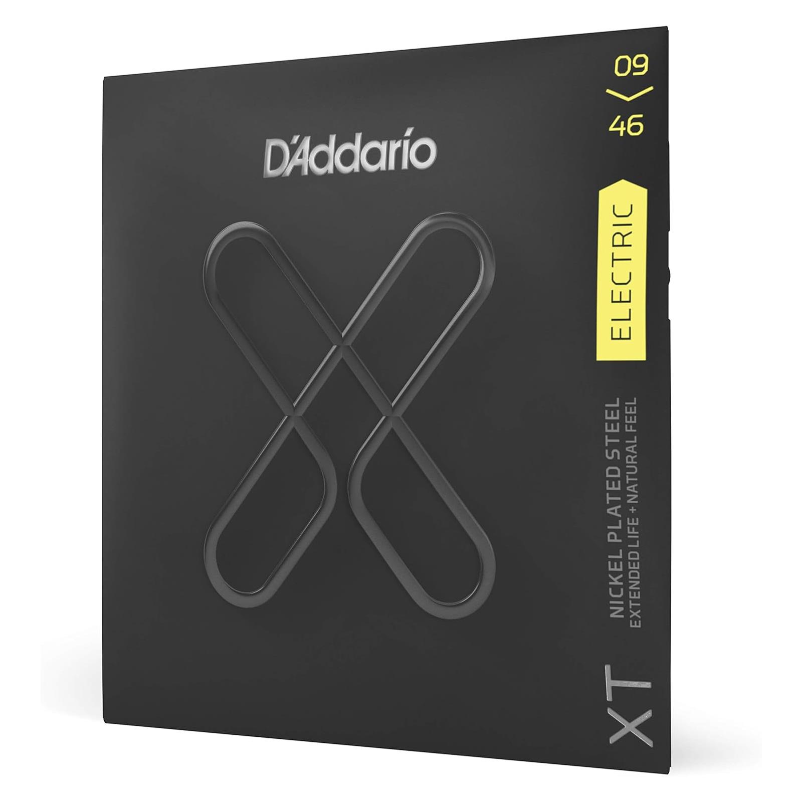 D'Addario 09-46 Super Lt Top/Reg Btm, XT Nickel Coated Electric Guitar Strings