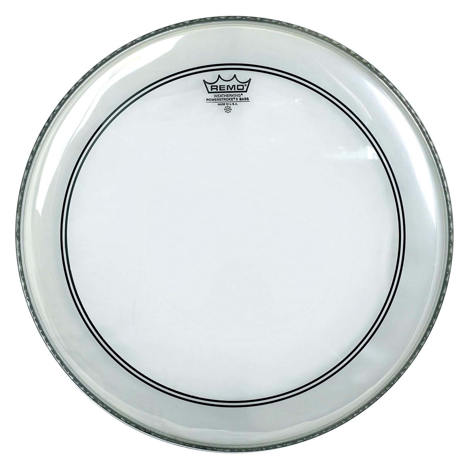 Remo 20" Bass Powerstroke 3, Clear
