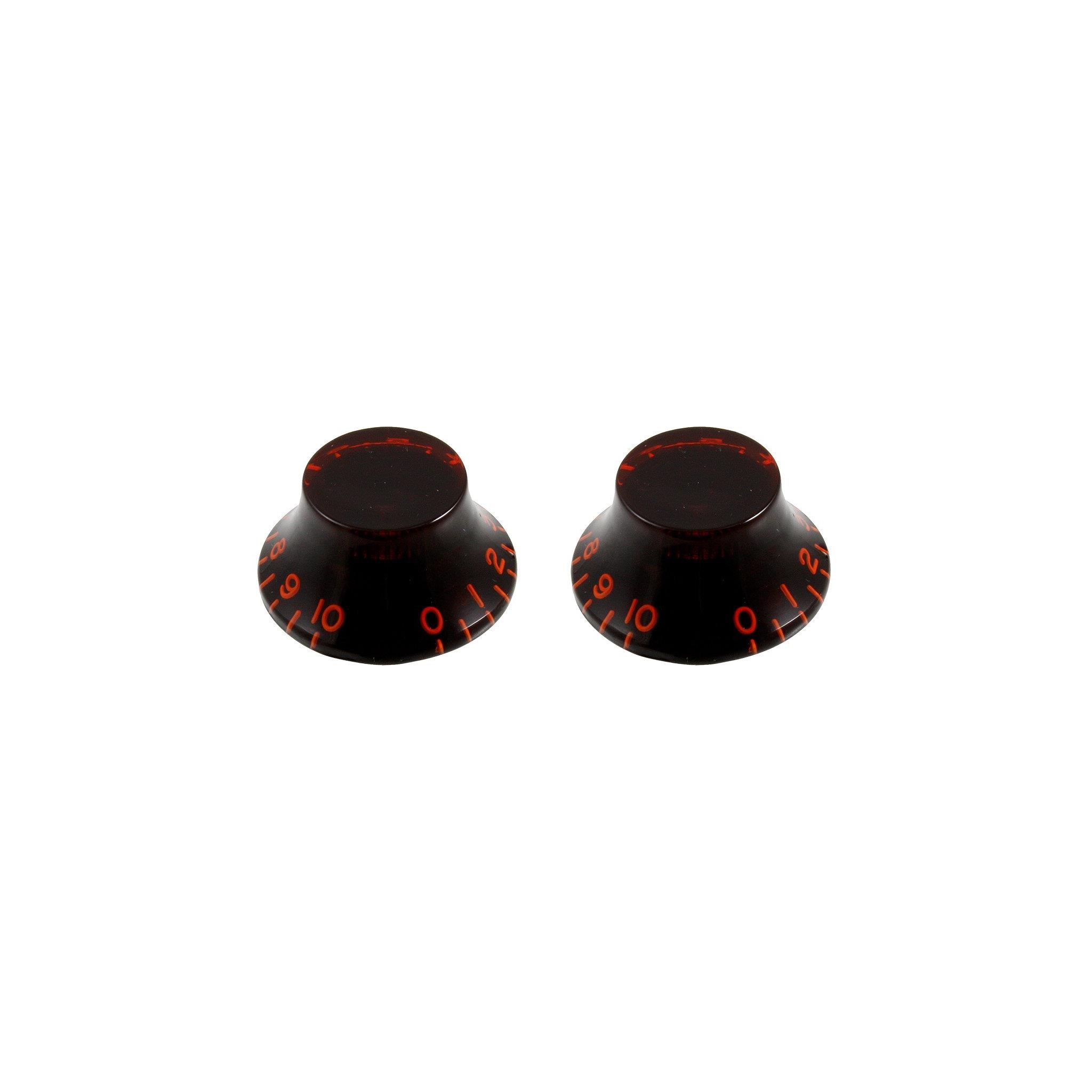 All Parts Vintage Bell Knobs Red Tint Set 2