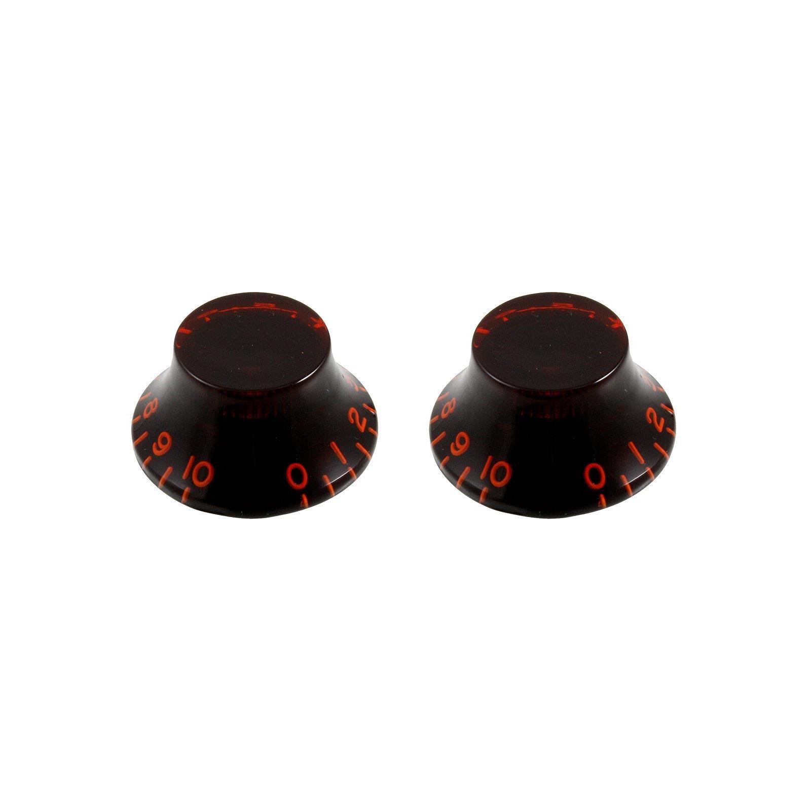 All Parts Vintage Bell Knobs Red Tint Set 2