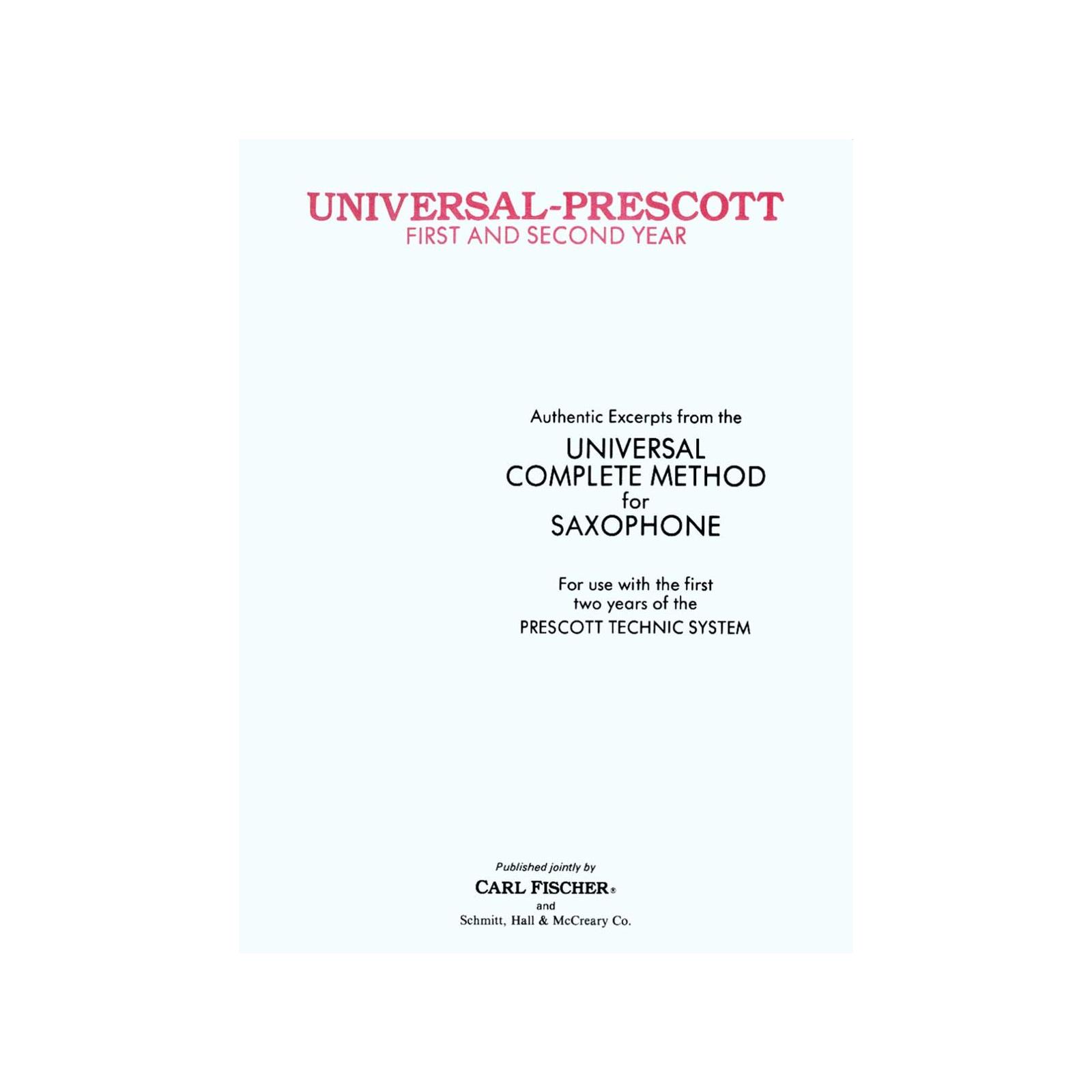 Alto Saxophone Universal - Prescott Method, 1st & 2nd Year