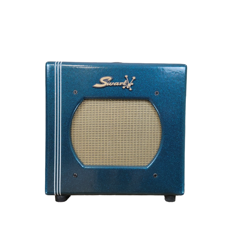 Swart Space Tone Reverb STR-Tweed 1x12 Combo - Ocean Sparkle - With Cover and Footswitch