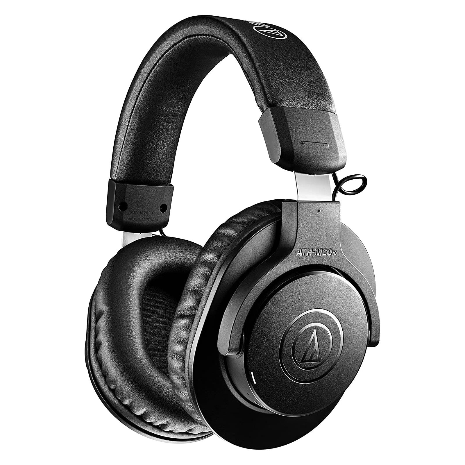 Audio Technica ATH-M20XBT Wireless Over-Ear Headphones, Black