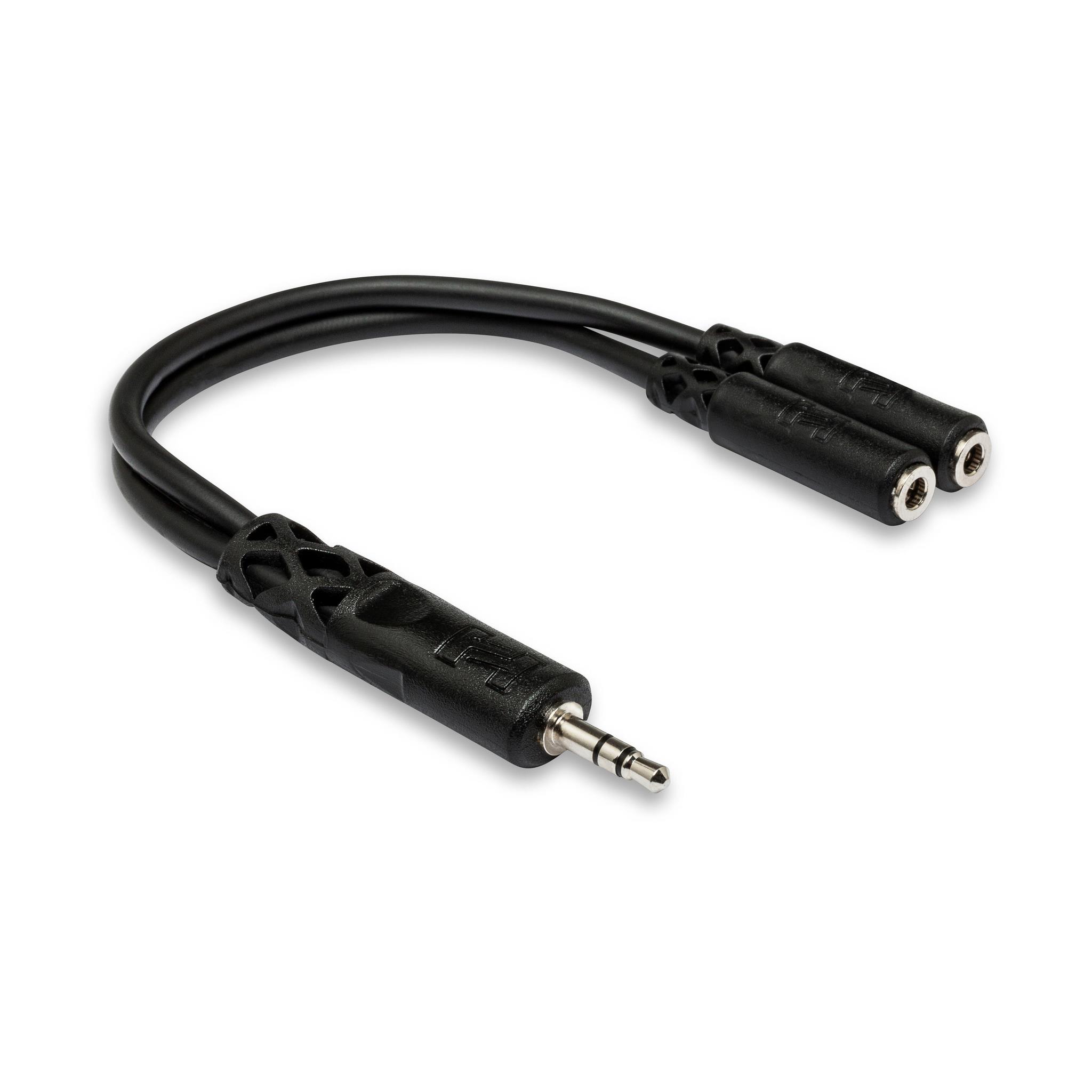 Hosa 3.5 mm TRS Y Cable 1 male to 2 female