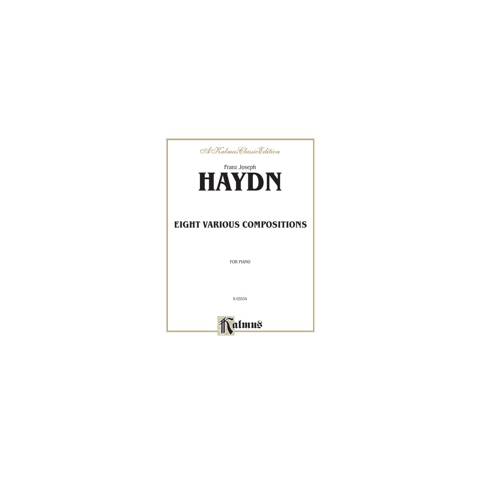 Piano Haydn Eight Various Compositions Solo Piano