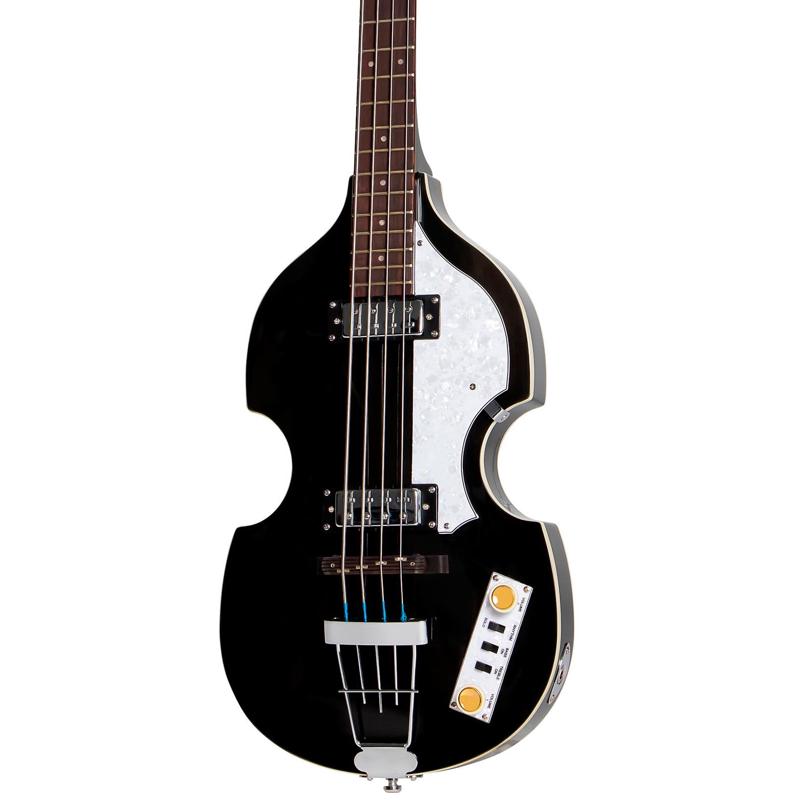 Hofner Ignition PRO Violin Bass, Trans Black, Teacup knobs