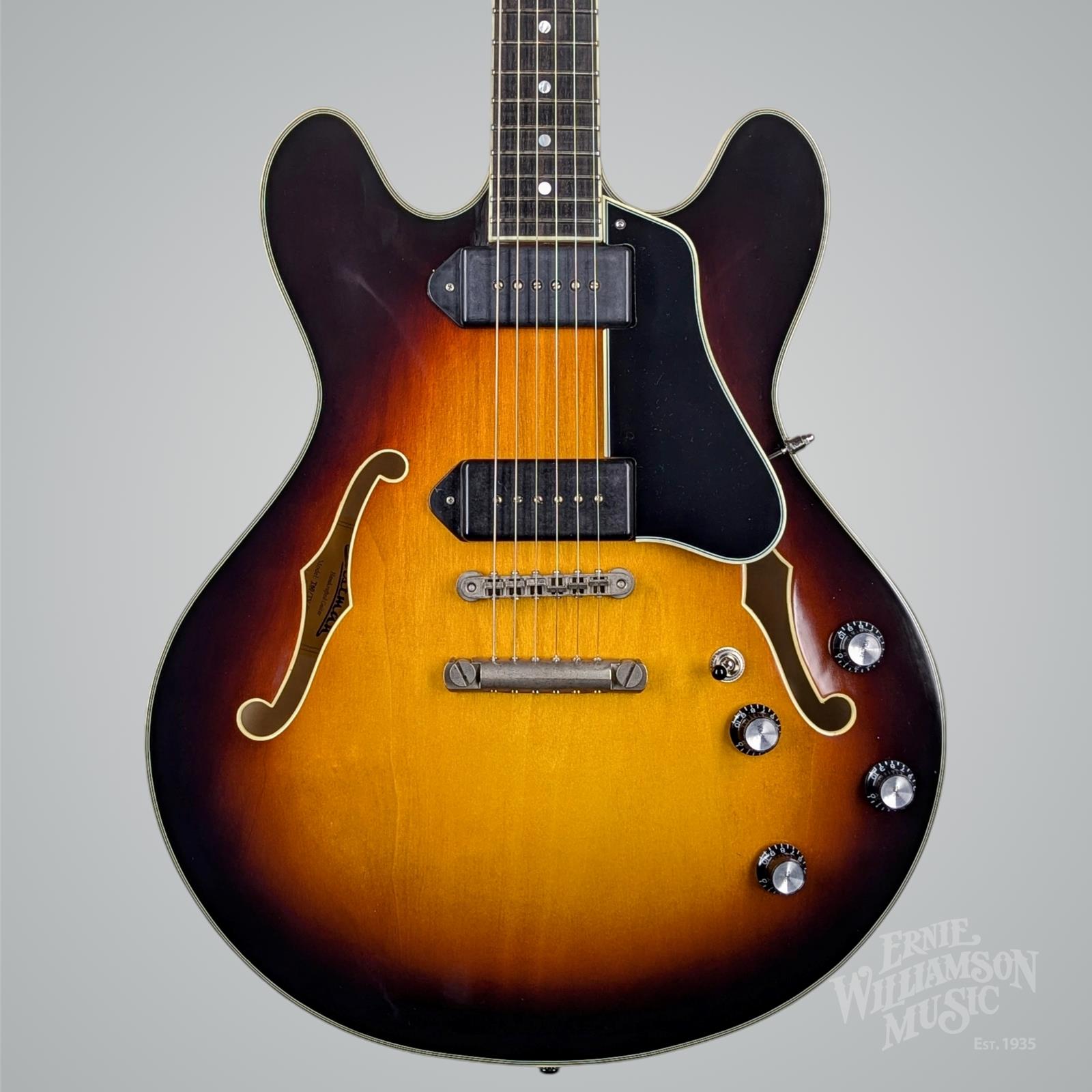 Eastman T60/TV Truetone Vintage Sunburst Electric Guitar with Lollar P90 Pickups and Hardshell Case